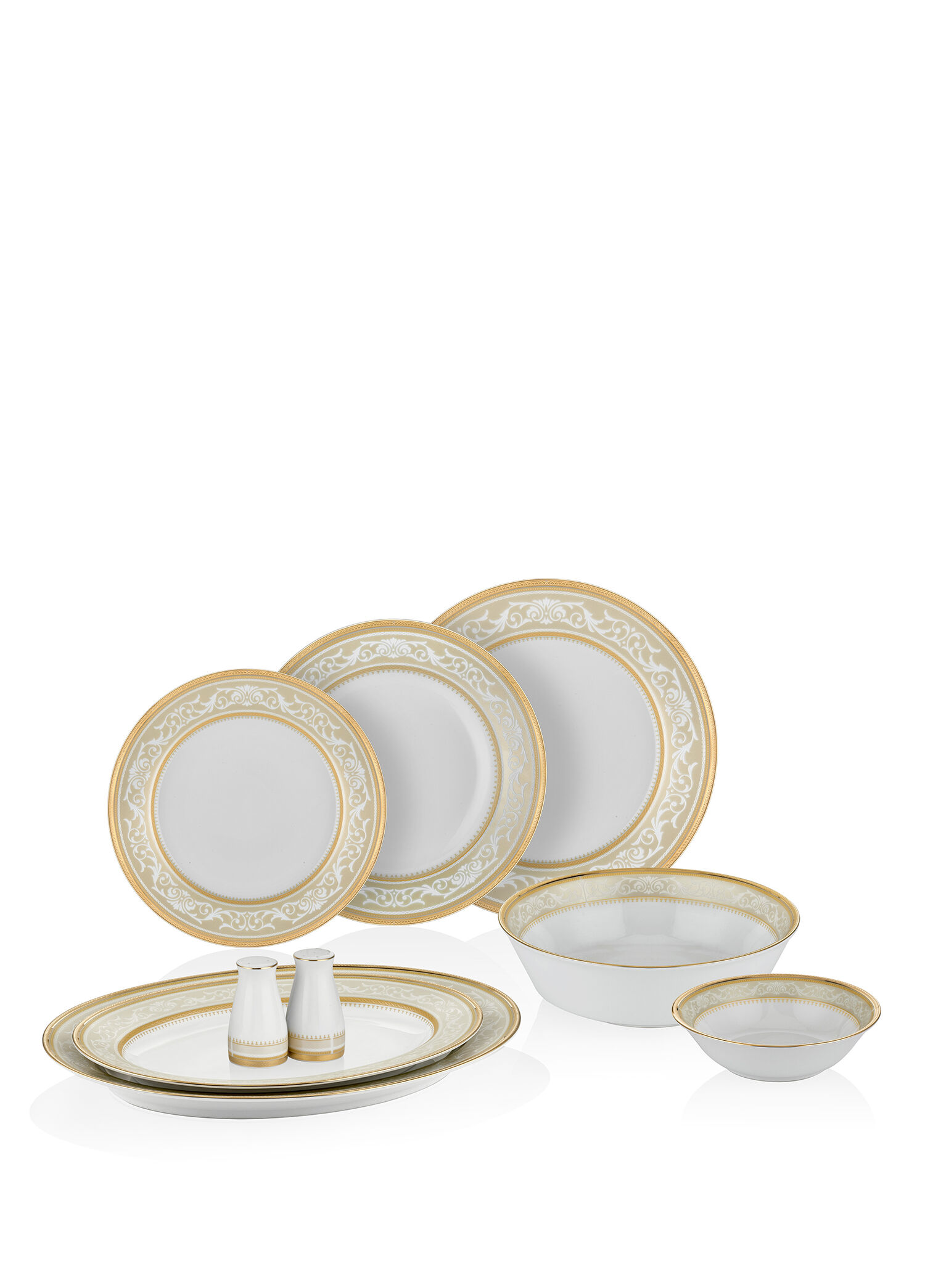 Glendonald Gold Porselen 54 Parça 12 Kişilik Yemek Takımı