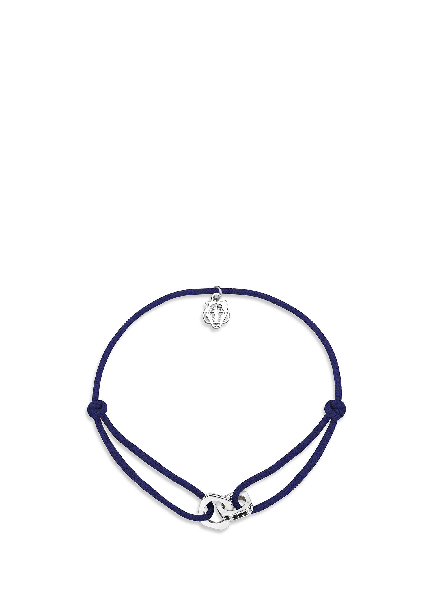 Corner Lacivert İp 925 Ayar Gümüş Unisex Bileklik
