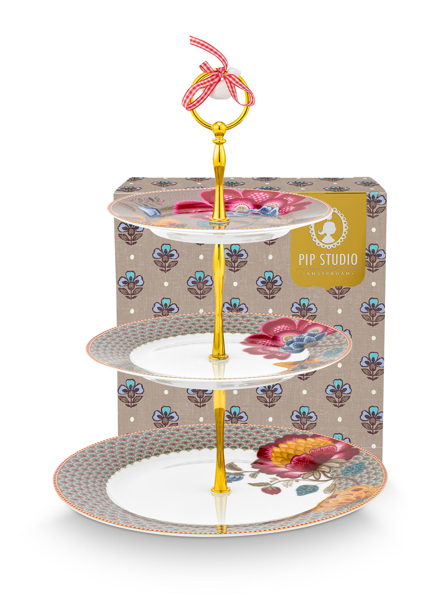 Fantasy Blooming Tales 3 Katlı Porselen Kek Standı