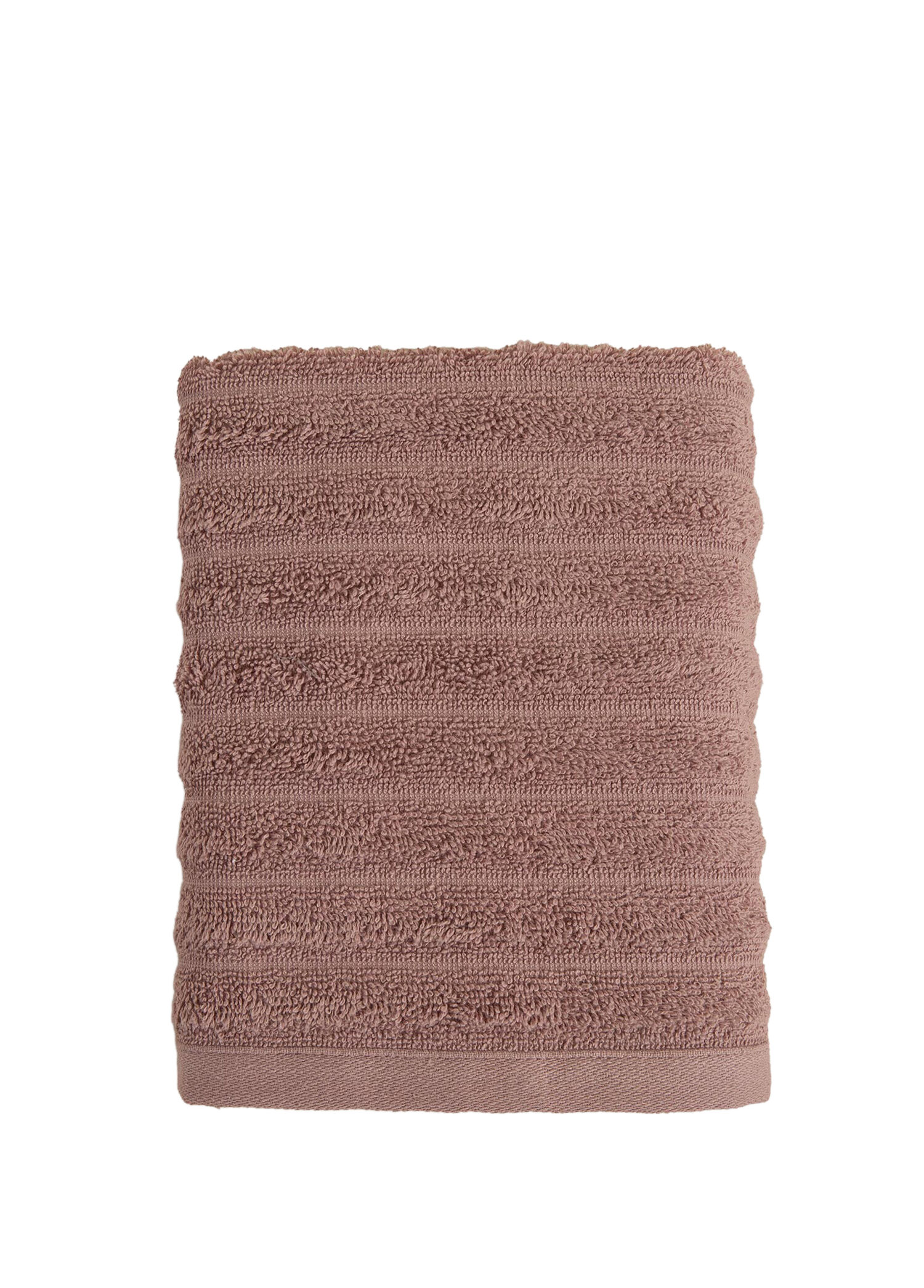 Waved Mürdüm Pamuklu Banyo Havlusu 70 x 140 cm