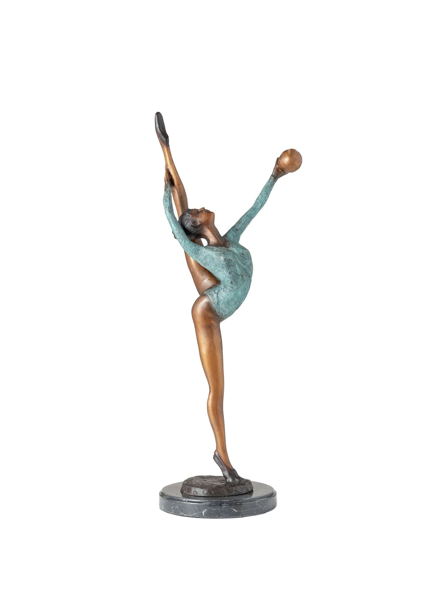 Dansçı Balerin Kız Bronz Metal Dekoratif Obje