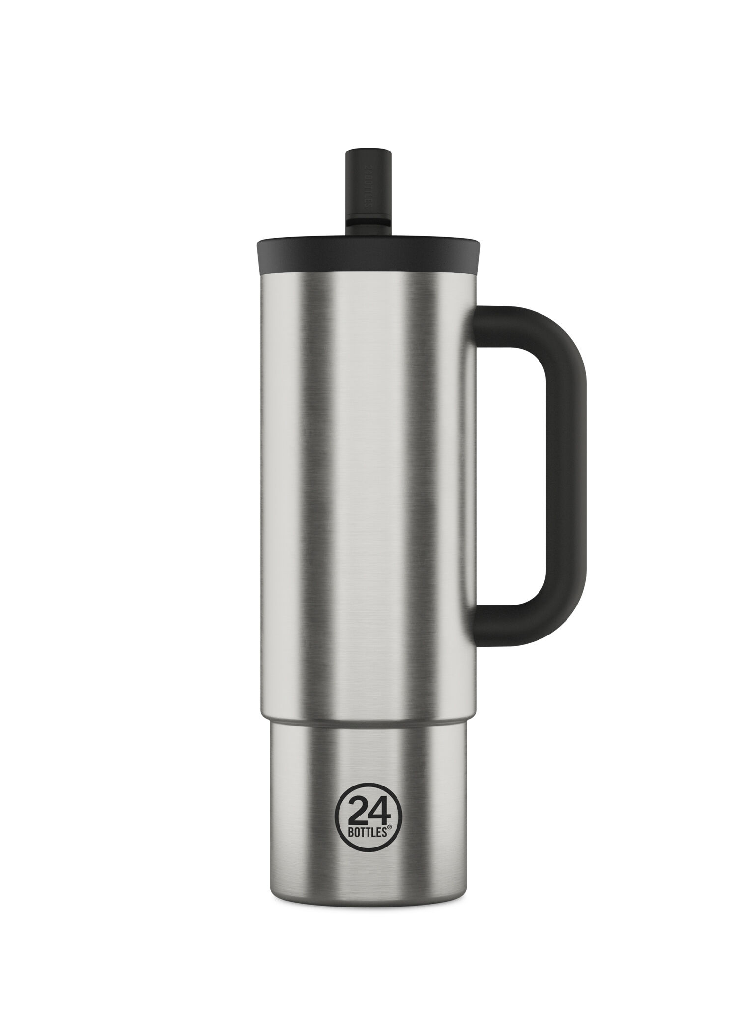 Gri Straw Cup Pipetli Çelik Termos 800 ml
