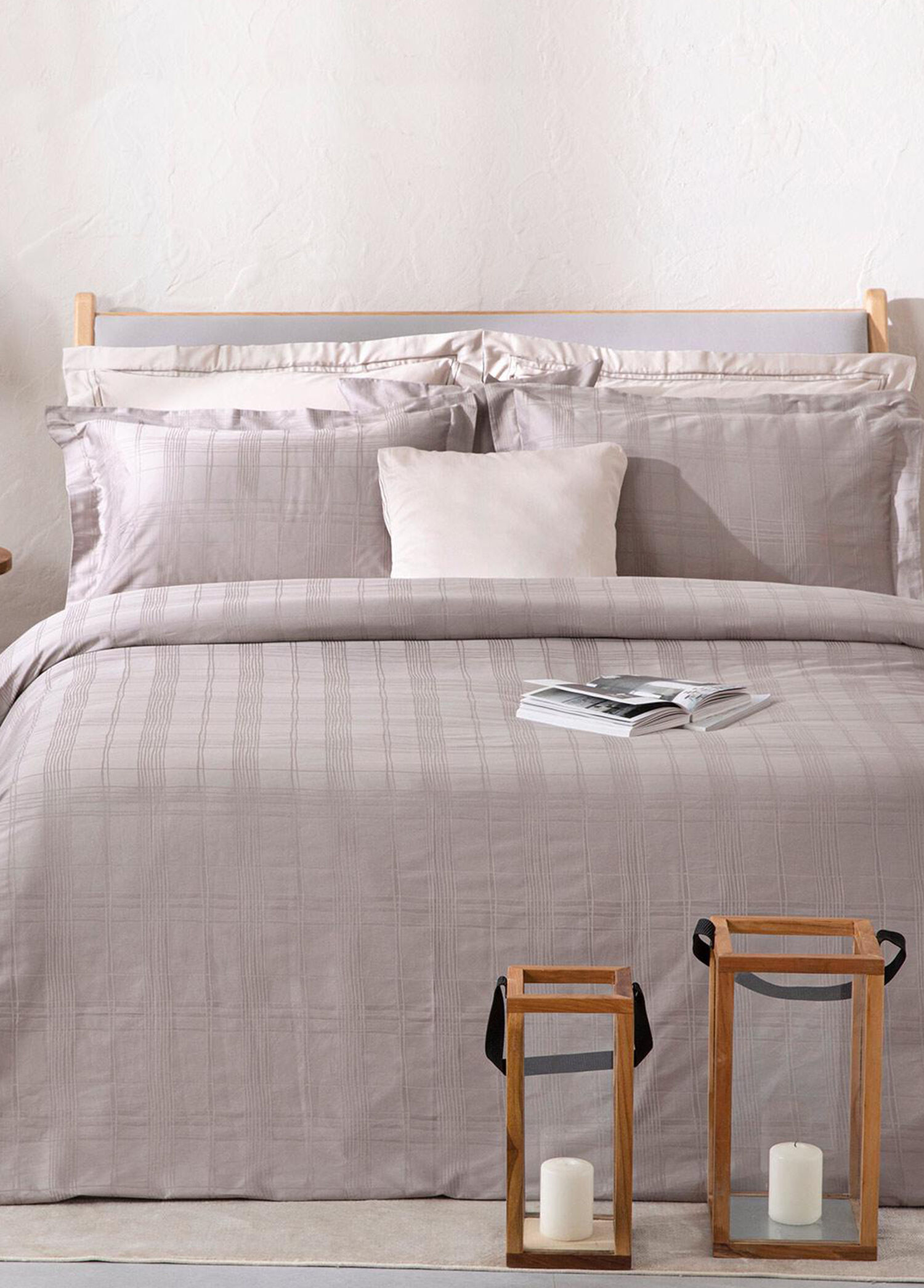 Saule Bej Pamuklu King Size Nevresim Seti 230 x 220 cm