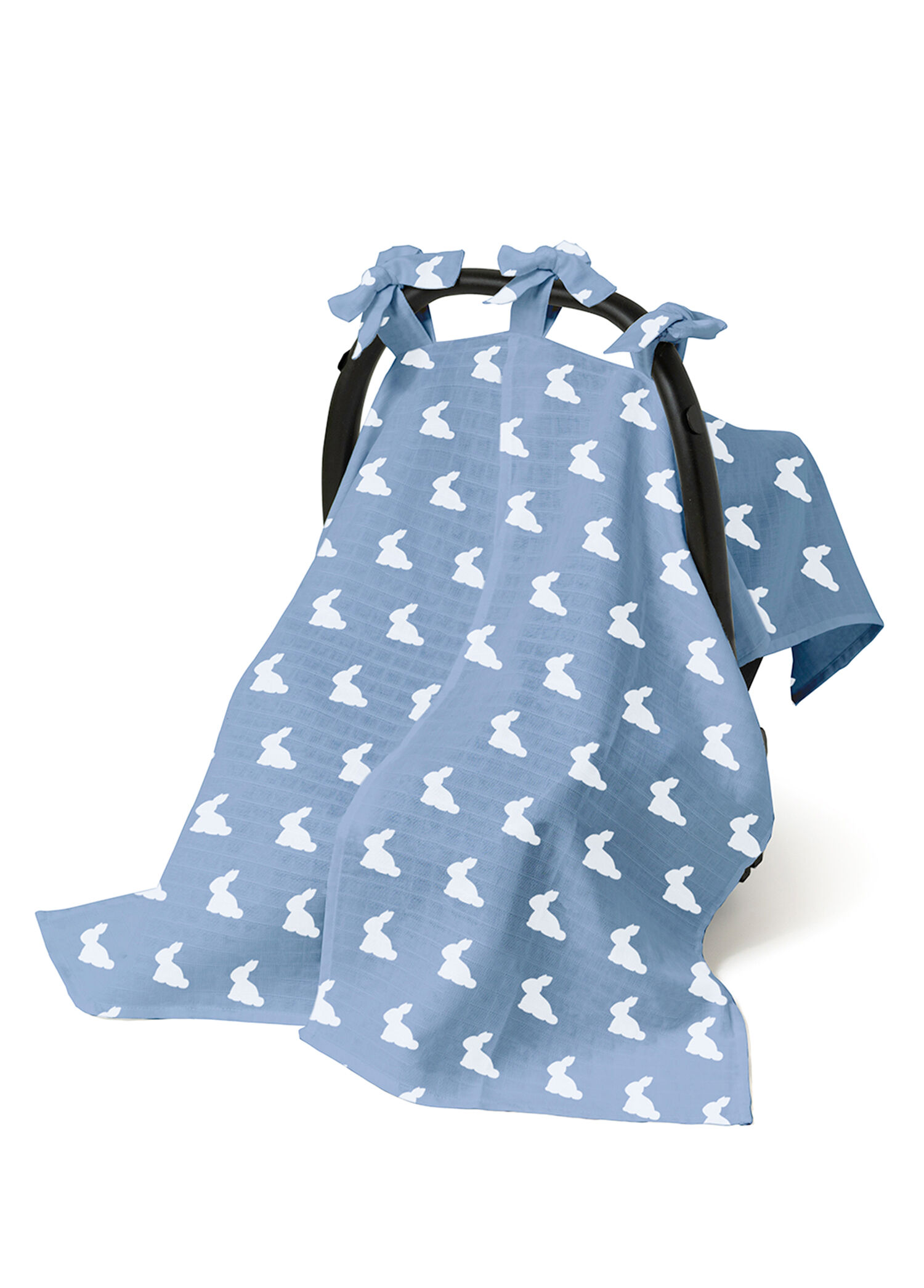 %100 Pamuk Mono Lapin Royal Blue Pamuklu Müslin Puset Örtüsü