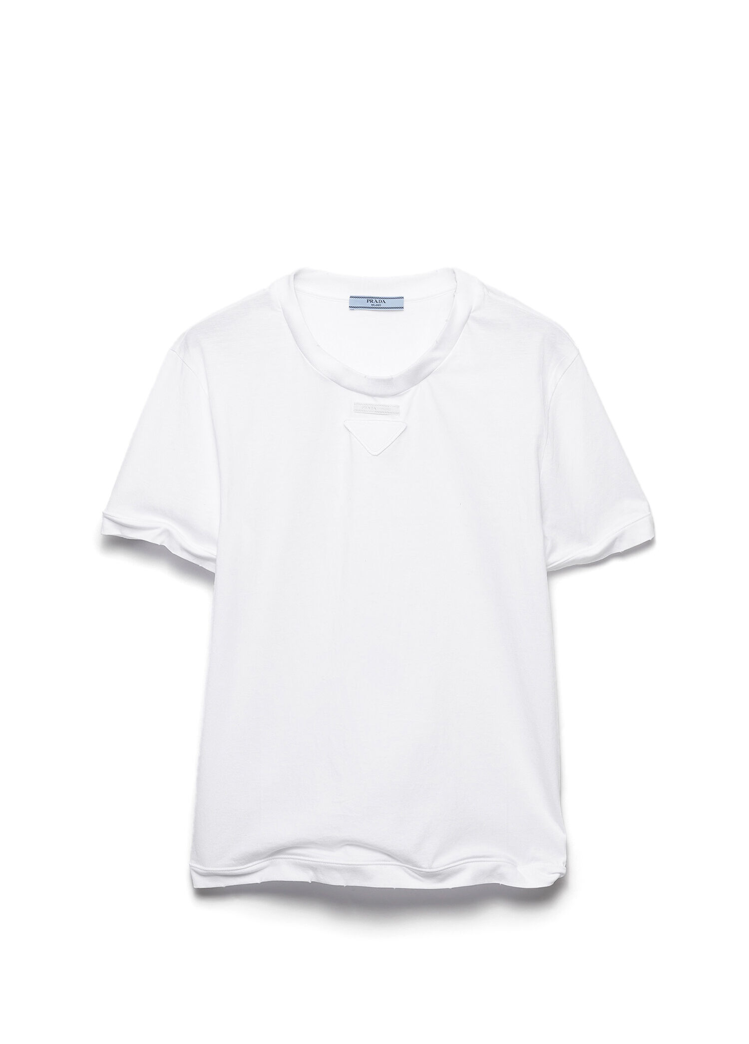 Beyaz Pamuklu Kısa Kollu Kadın Jarse T-shirt