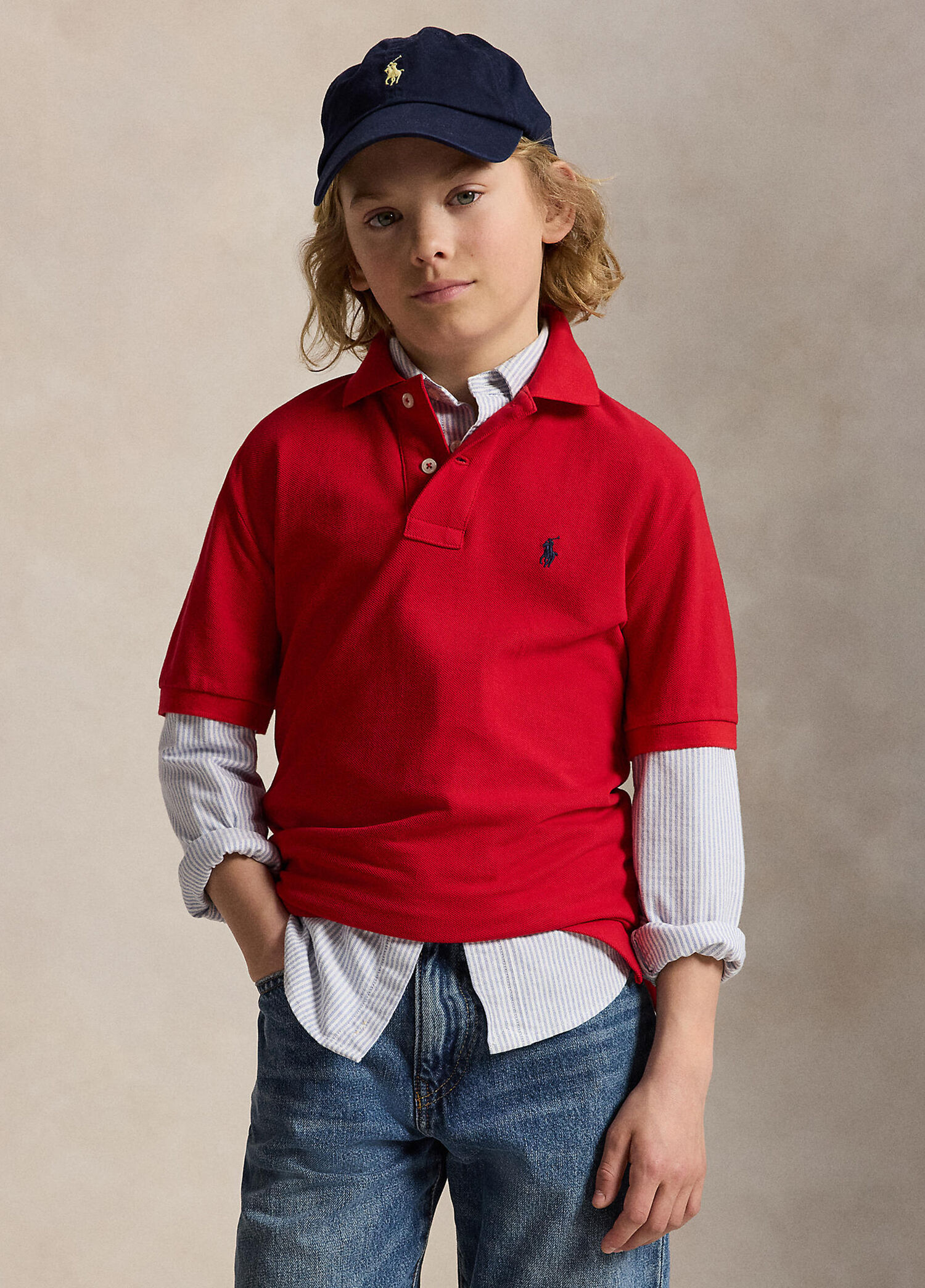 Kırmızı Erkek Çocuk Polo T-shirt