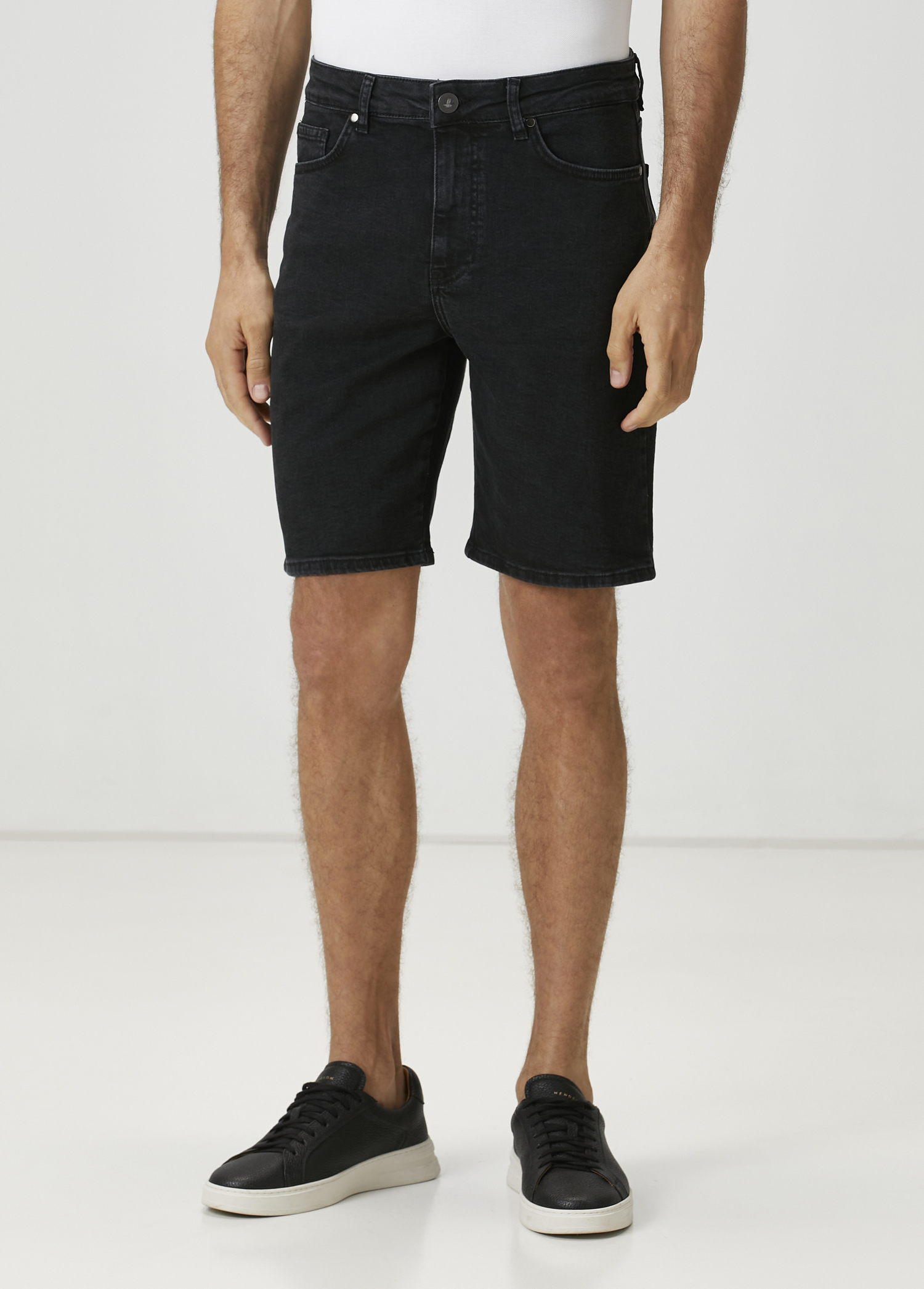 Antrasit Denim Şort_1