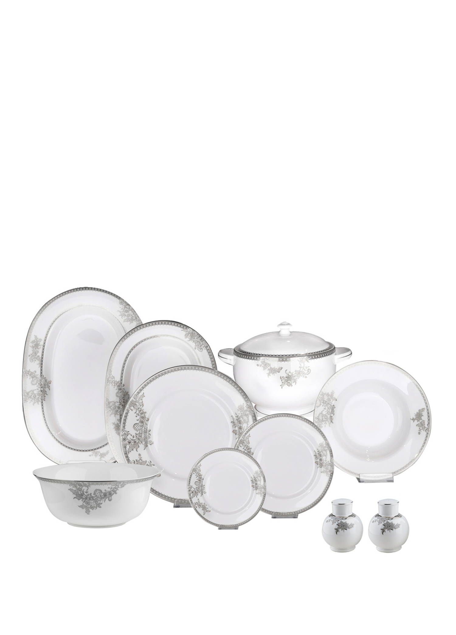 Liberty Platinum 72 Parça Bone China Yemek Takımı