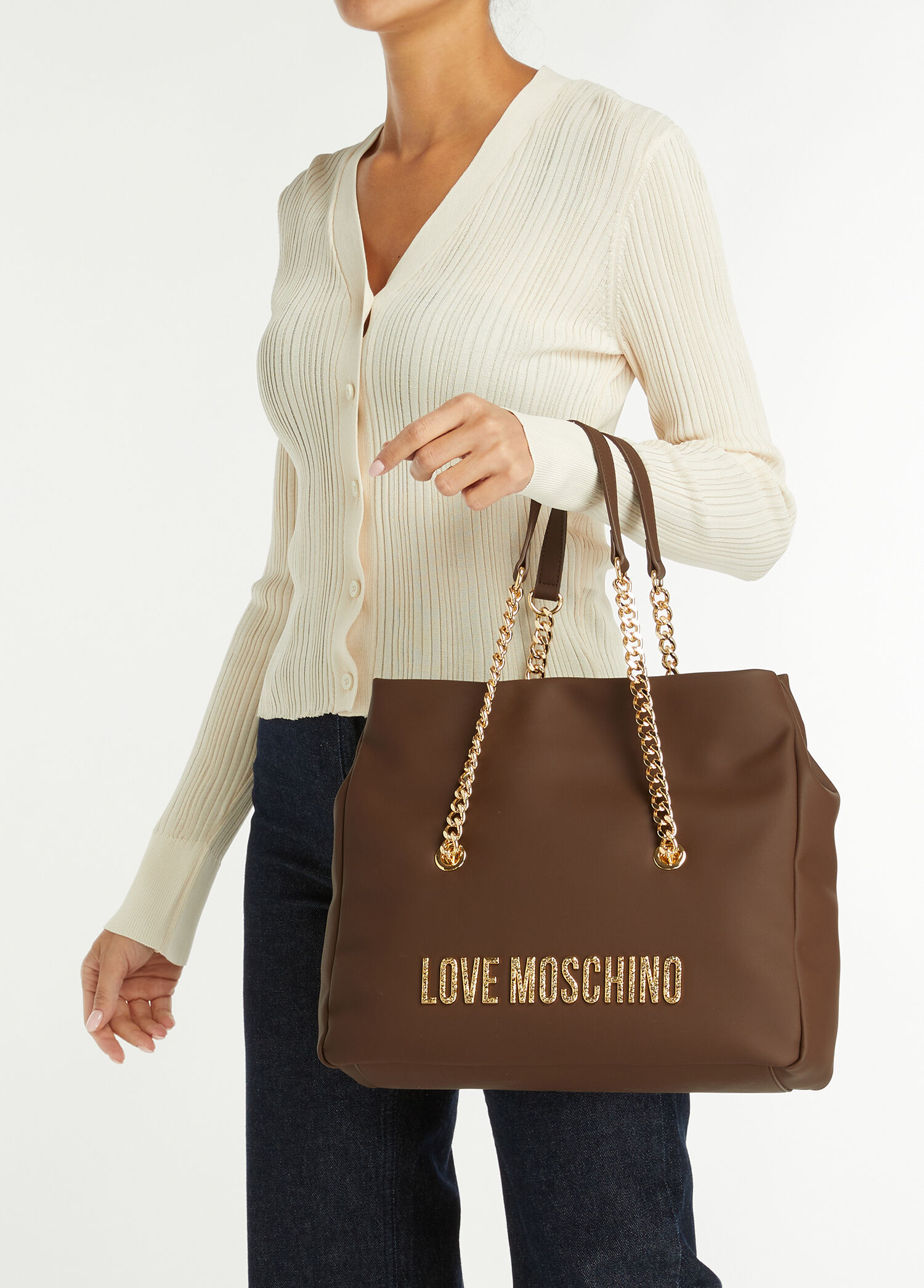 Love Moschino - Kahverengi Kadın Alışveriş Çantası - Kahverengi
