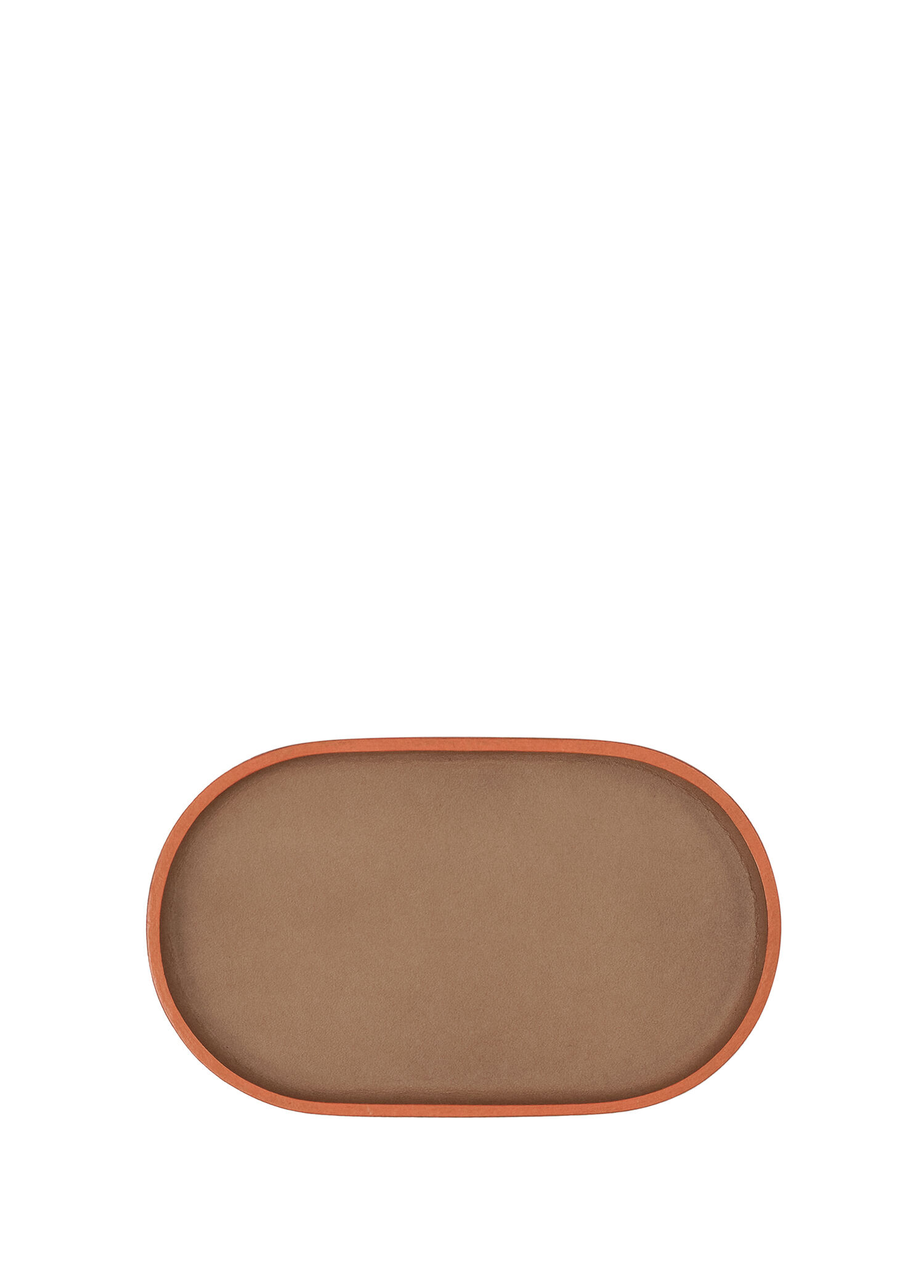 Plato Oval no.02 Bej Deri Düzenleyici Tepsi