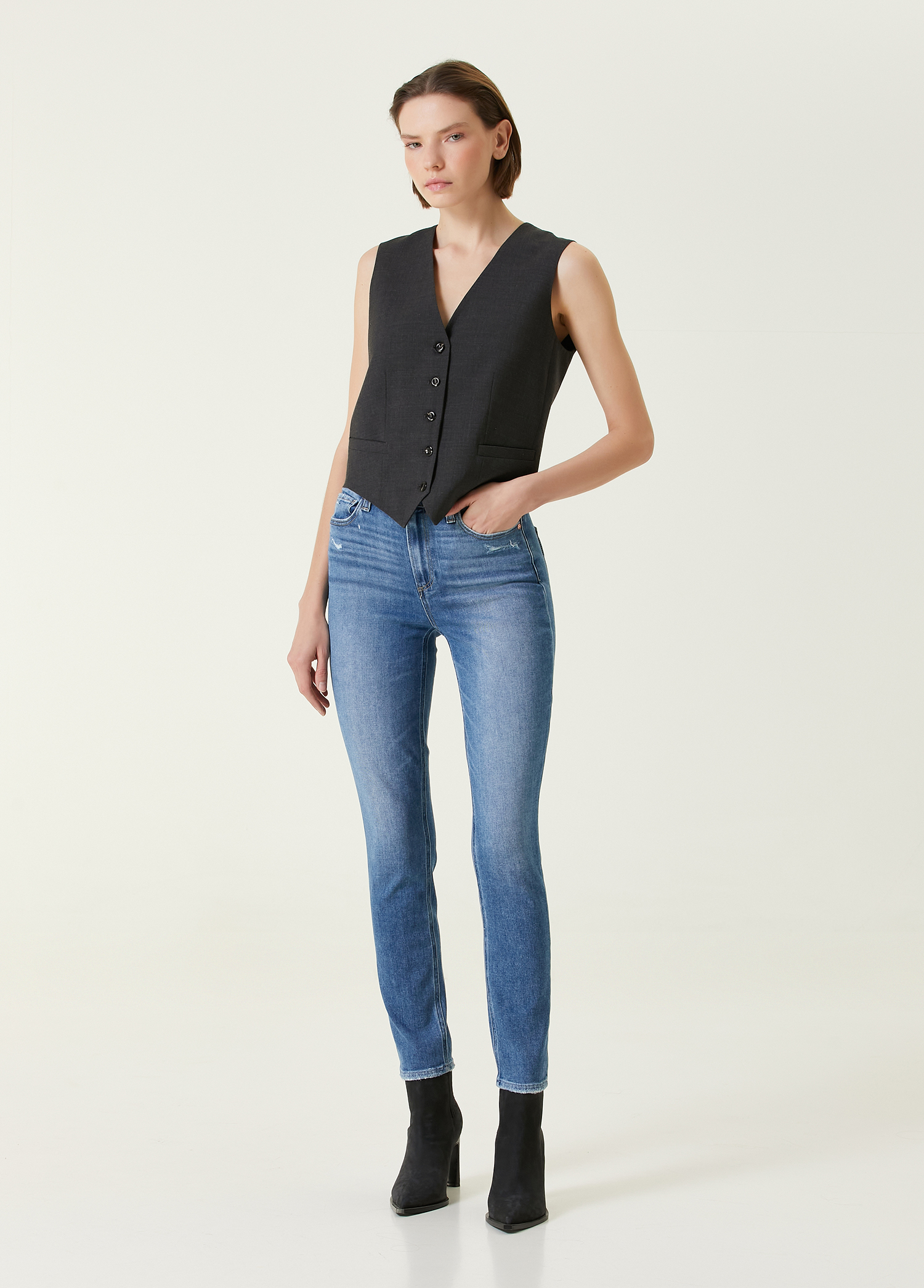 Margot Mavi Skinny Jean Pantolon