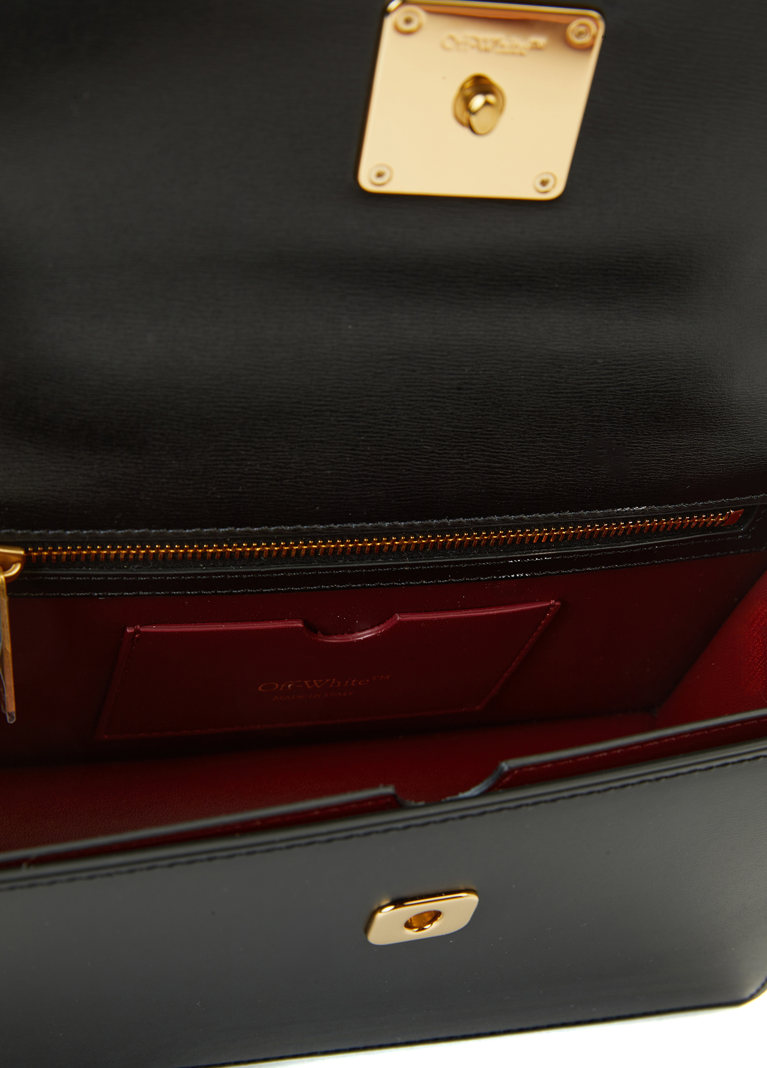 Off-White - Siyah Kadın Deri Çanta - Siyah