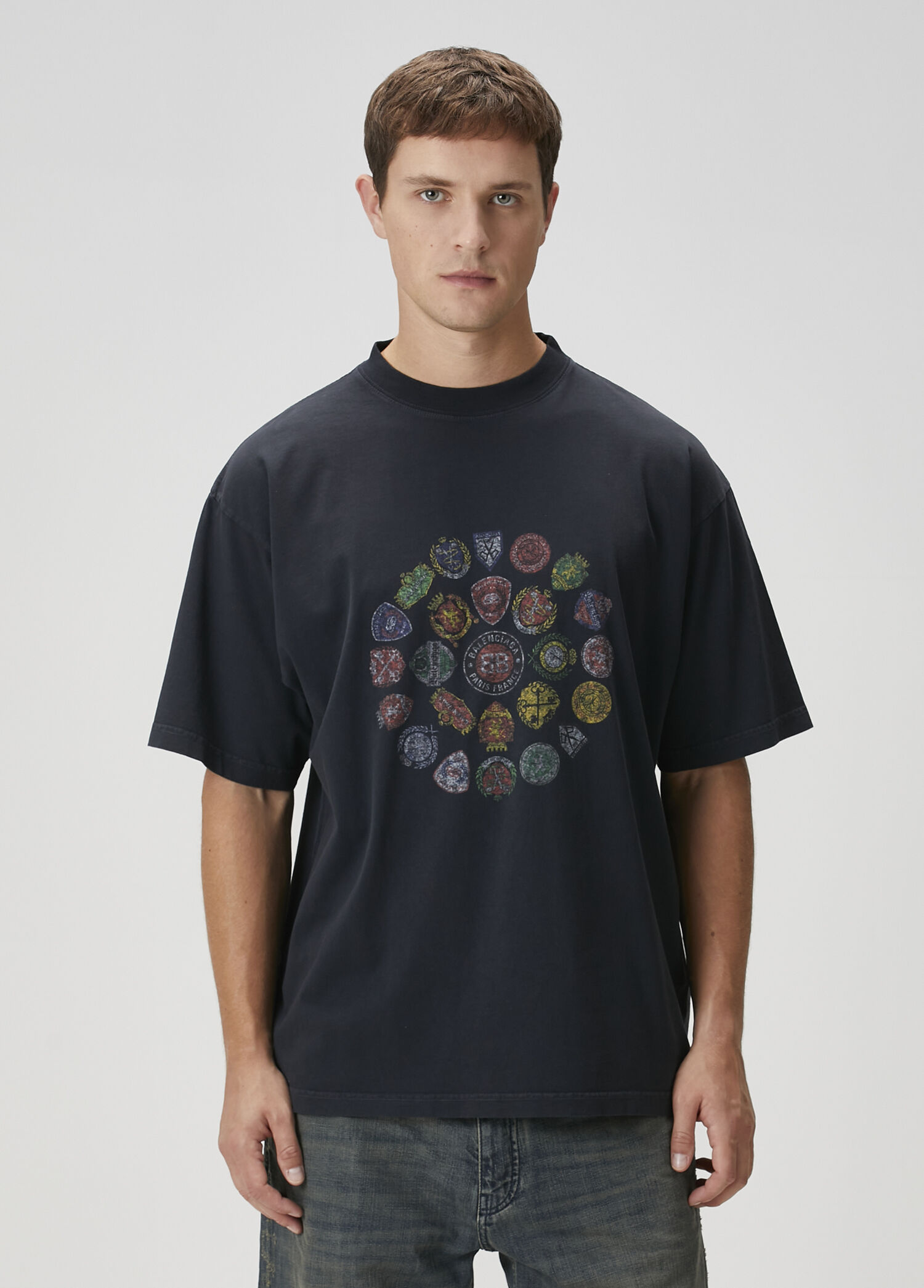 Siyah Logo Baskılı T-shirt