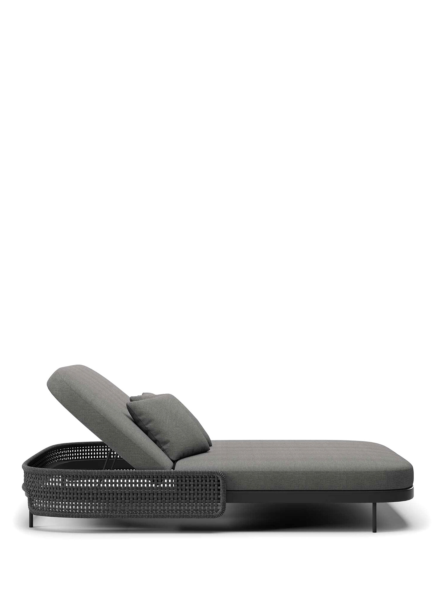 Miura Nightfall Antrasit Alüminyum Daybed Bahçe Koltuğu