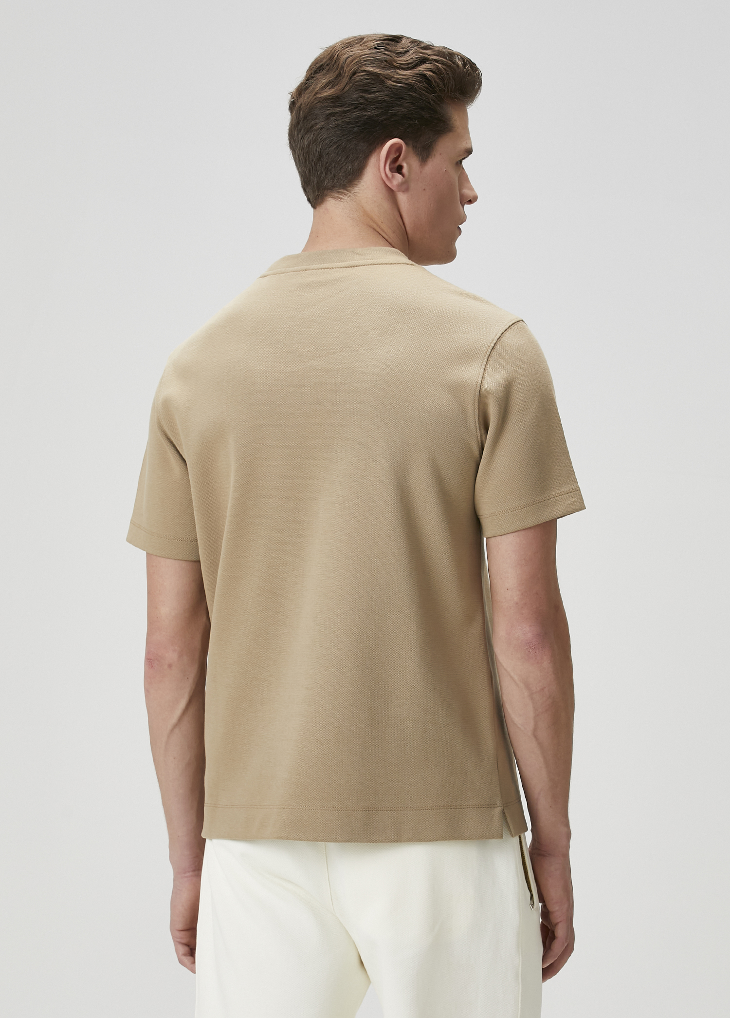 Vizon Logo Nakışlı Basic T-shirt_4