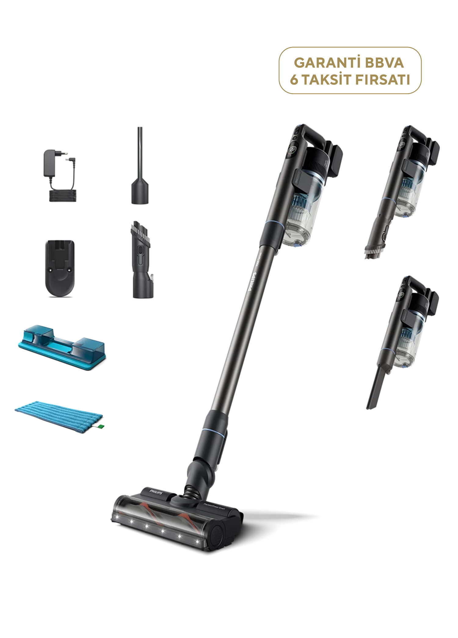 Aqua 7000 Serisi XC7053/01 Islak ve Kuru Şarjlı Dikey Süpürge