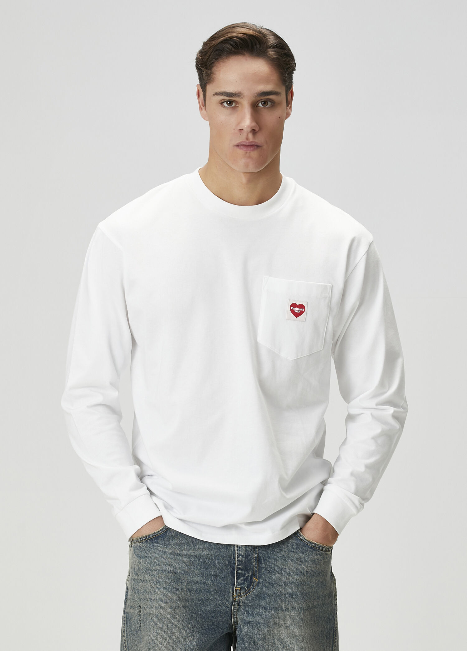 Beyaz Logo Detaylı T-shirt