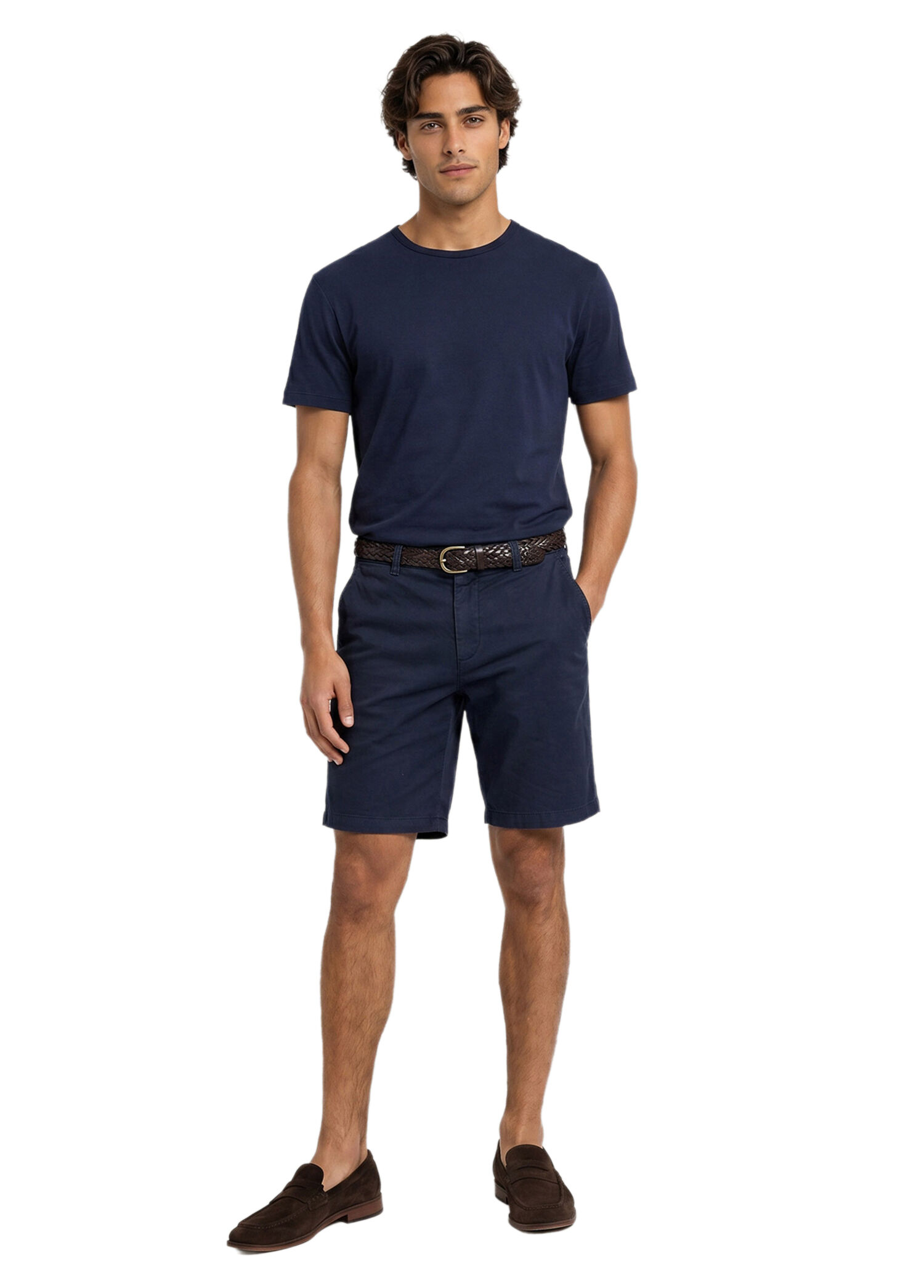 Lacivert Regular Fit Erkek Bermuda Şort
