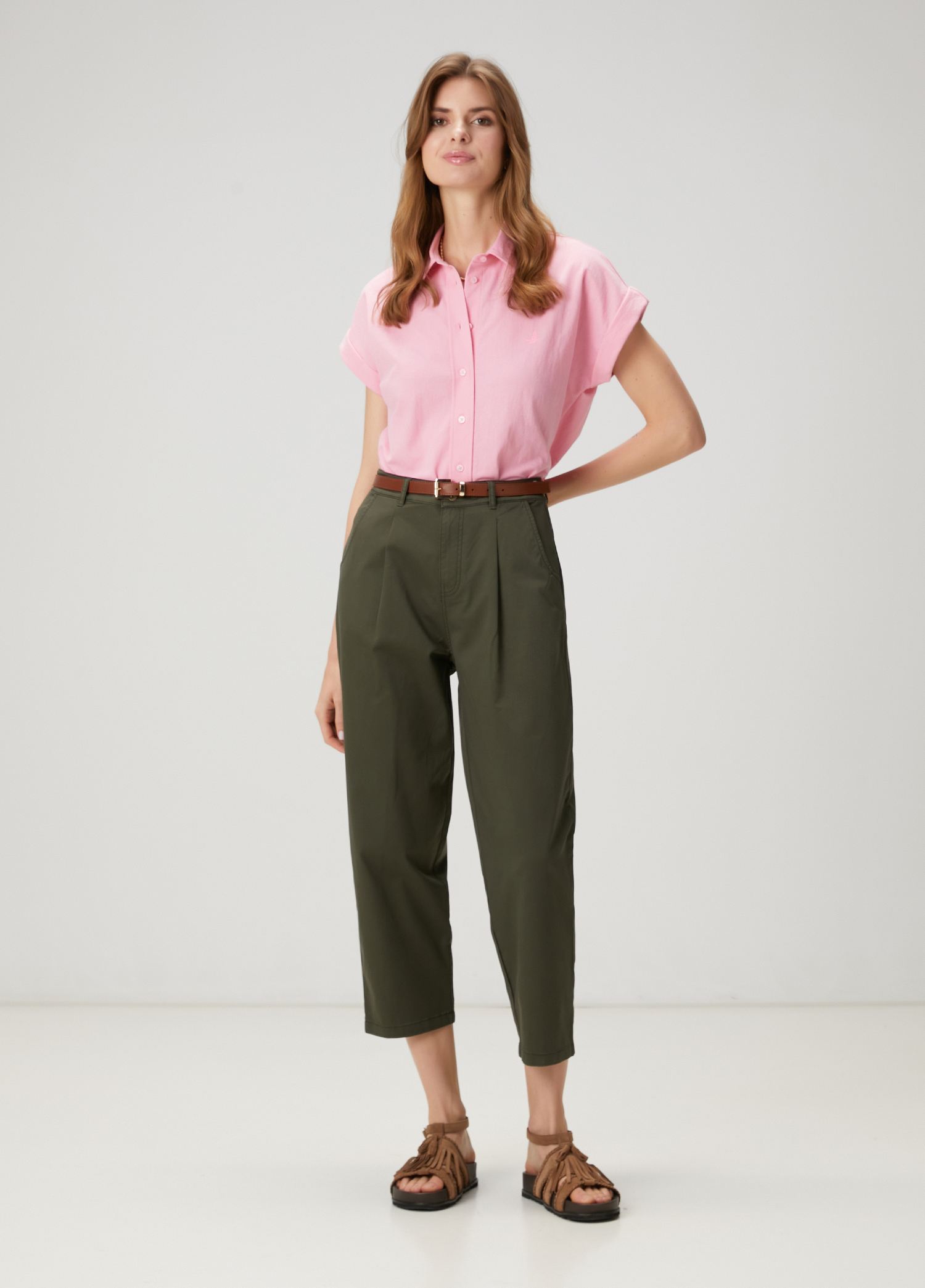 Haki Gabardin Chino Pantolon