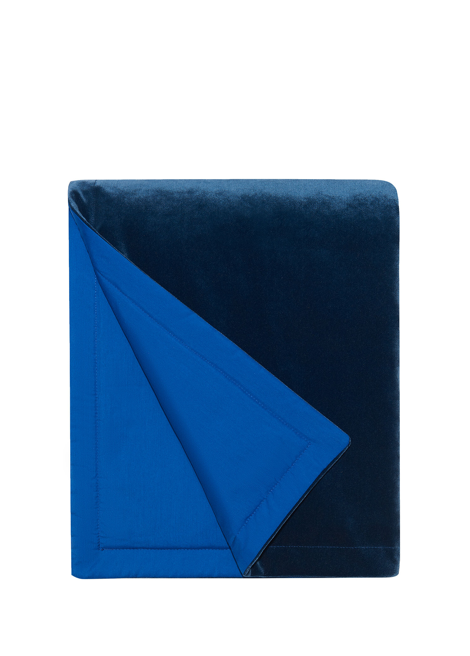 Saks Mavisi Kadife Throw Koltuk Örtüsü 140 x 170 cm