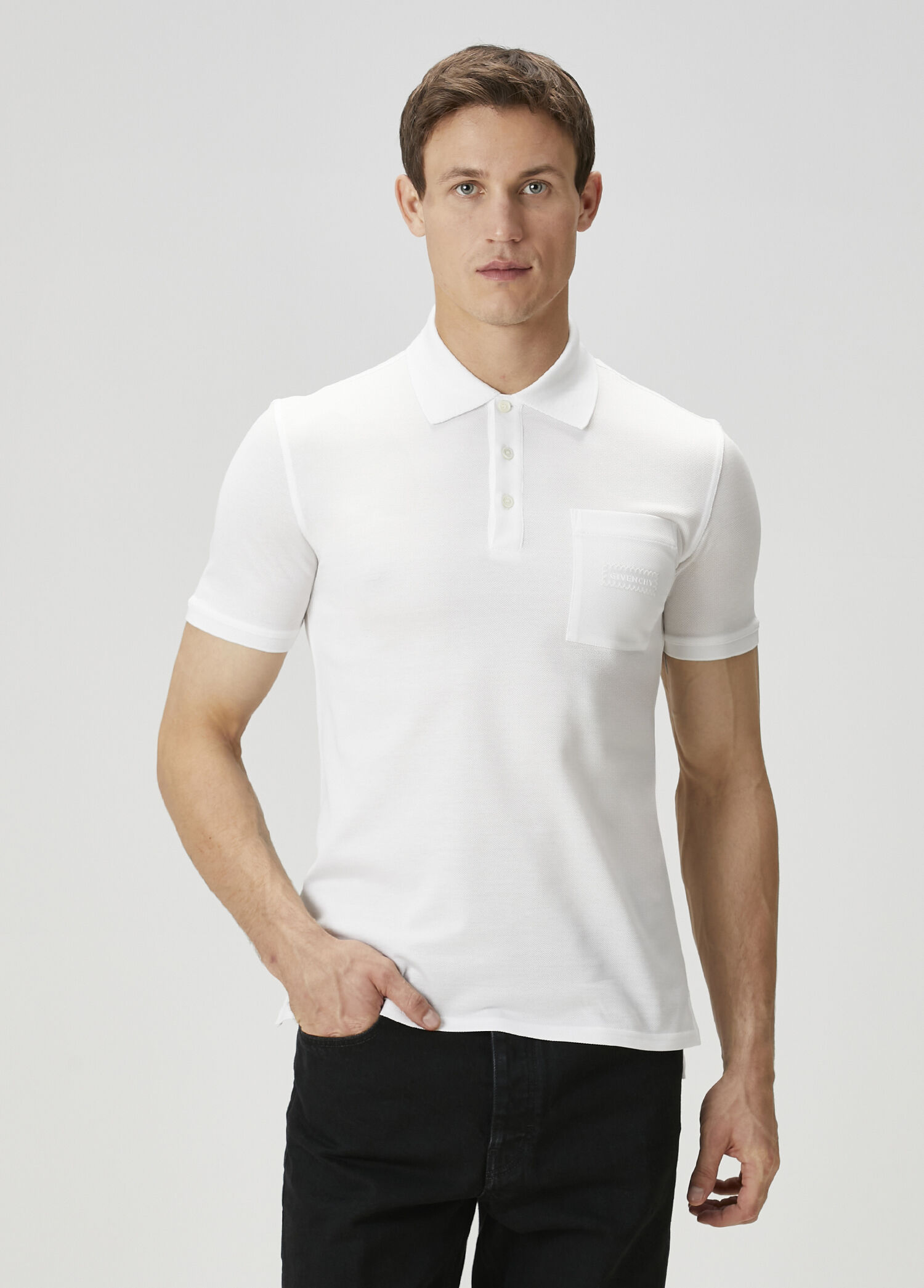 Regular Fit Beyaz Polo Yaka T-shirt