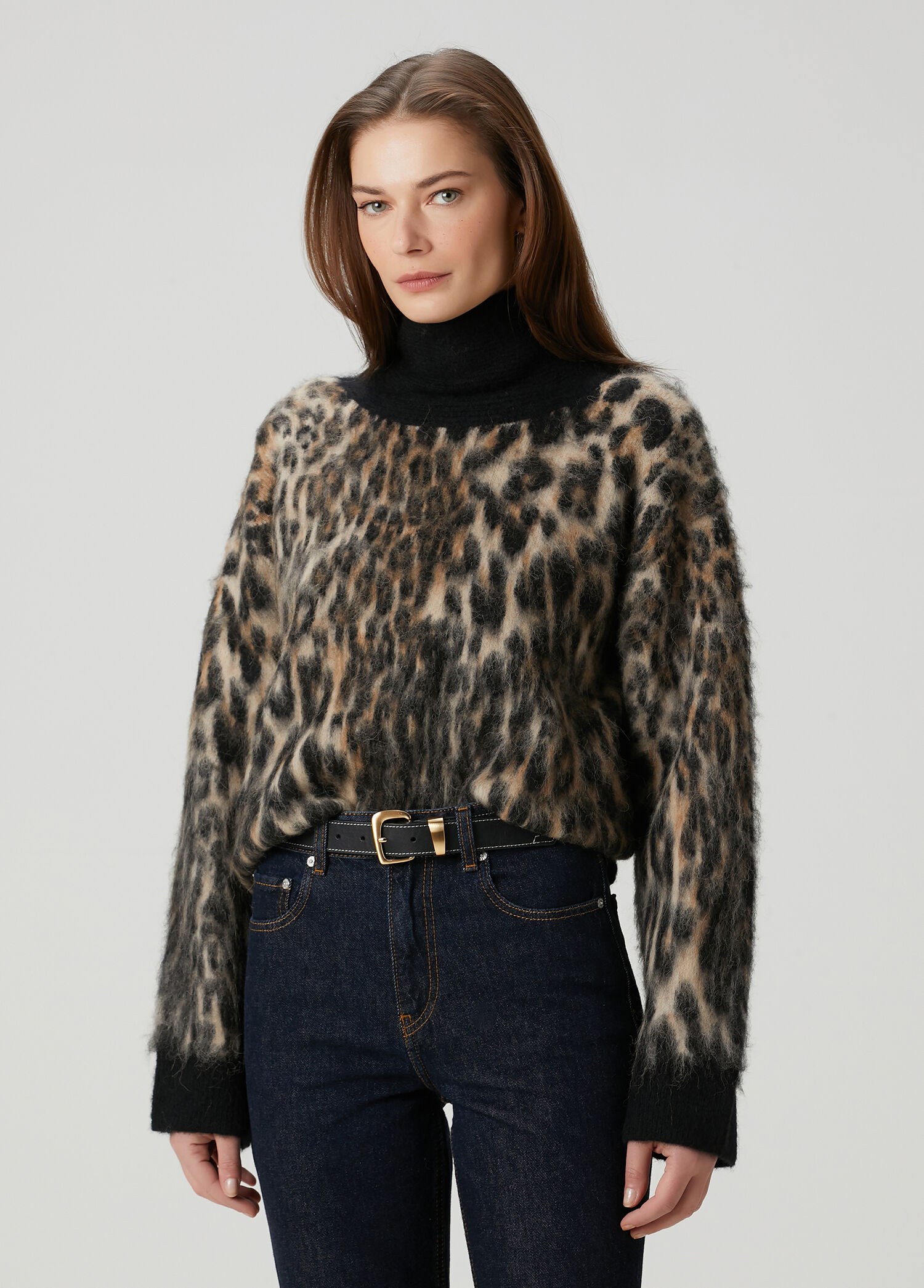 Leopar Desenli Kazak