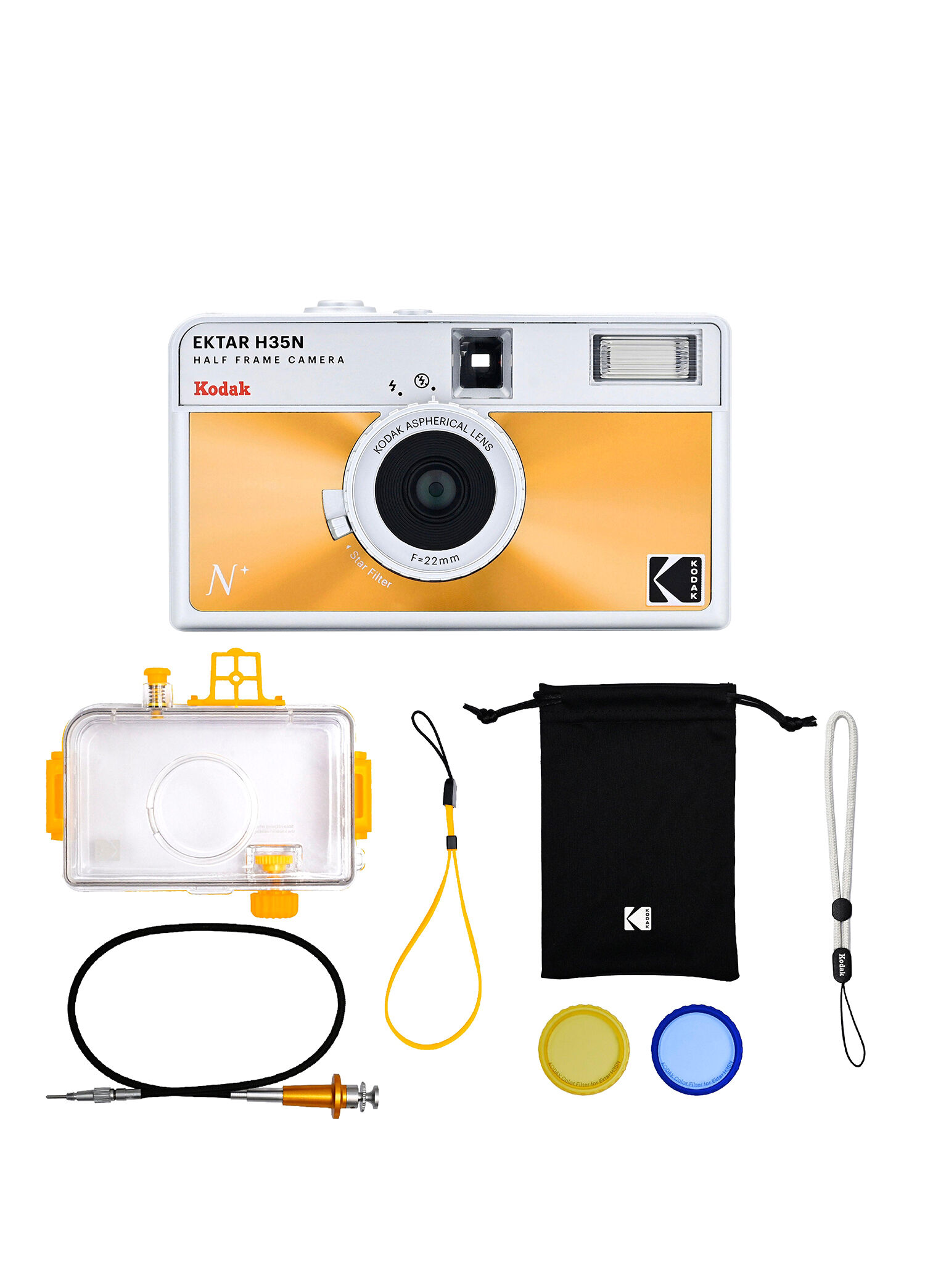 Ektar H35N Sırlı Turuncu 35mm Filmli Fotoğraf Makinesi Premium Paket