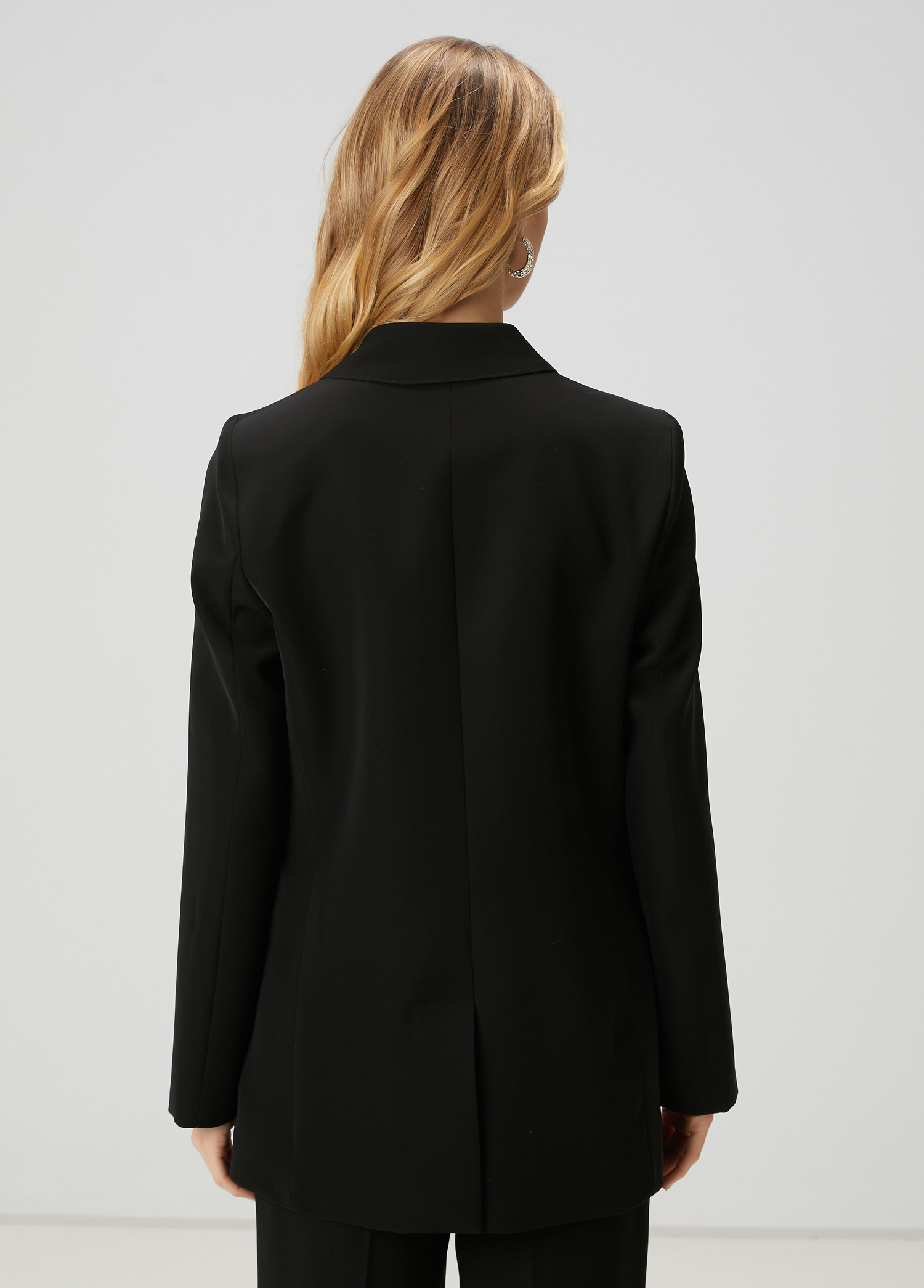Siyah Kruvaze Blazer_5