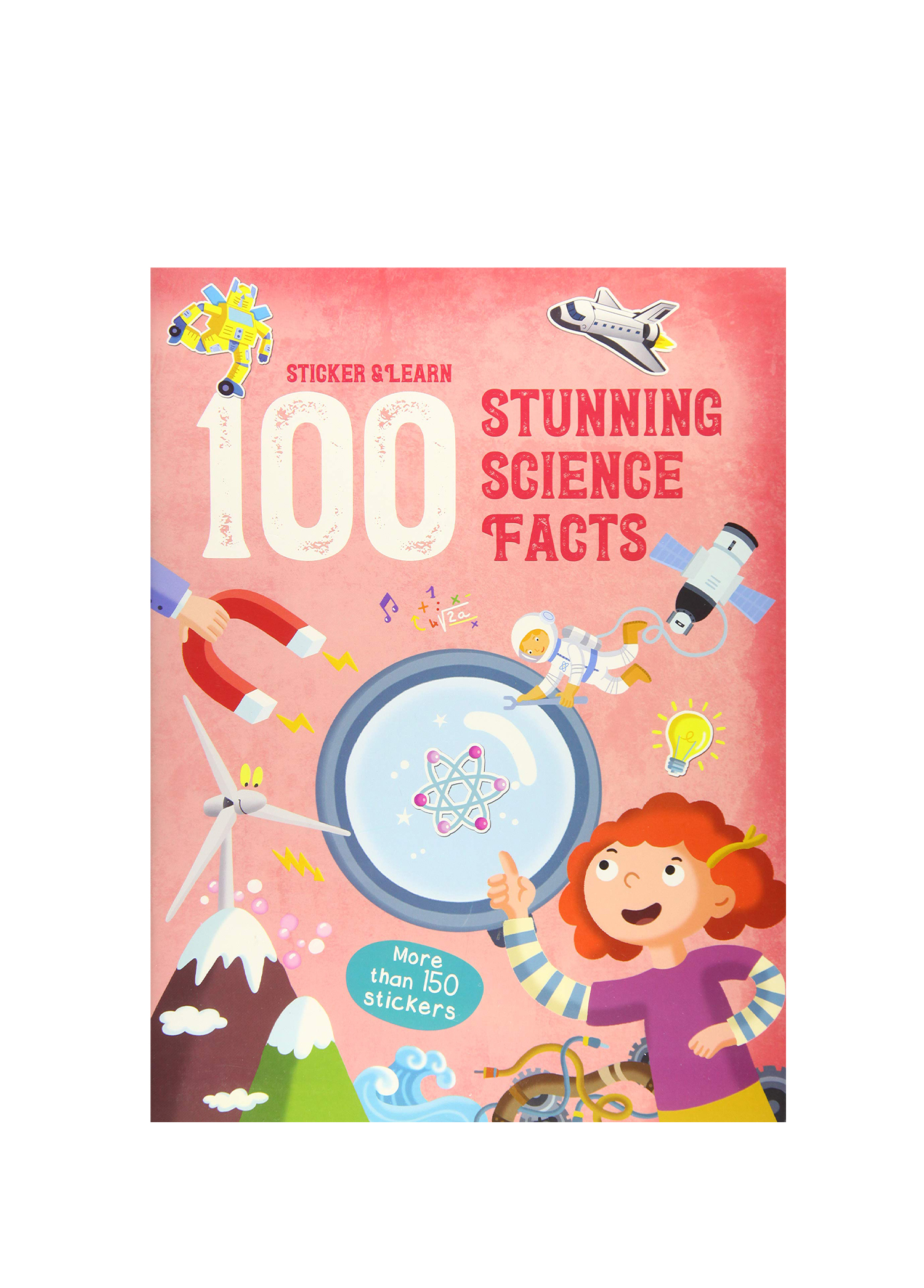 100 Facts Sticker and Learn Stunning Science Facts Book