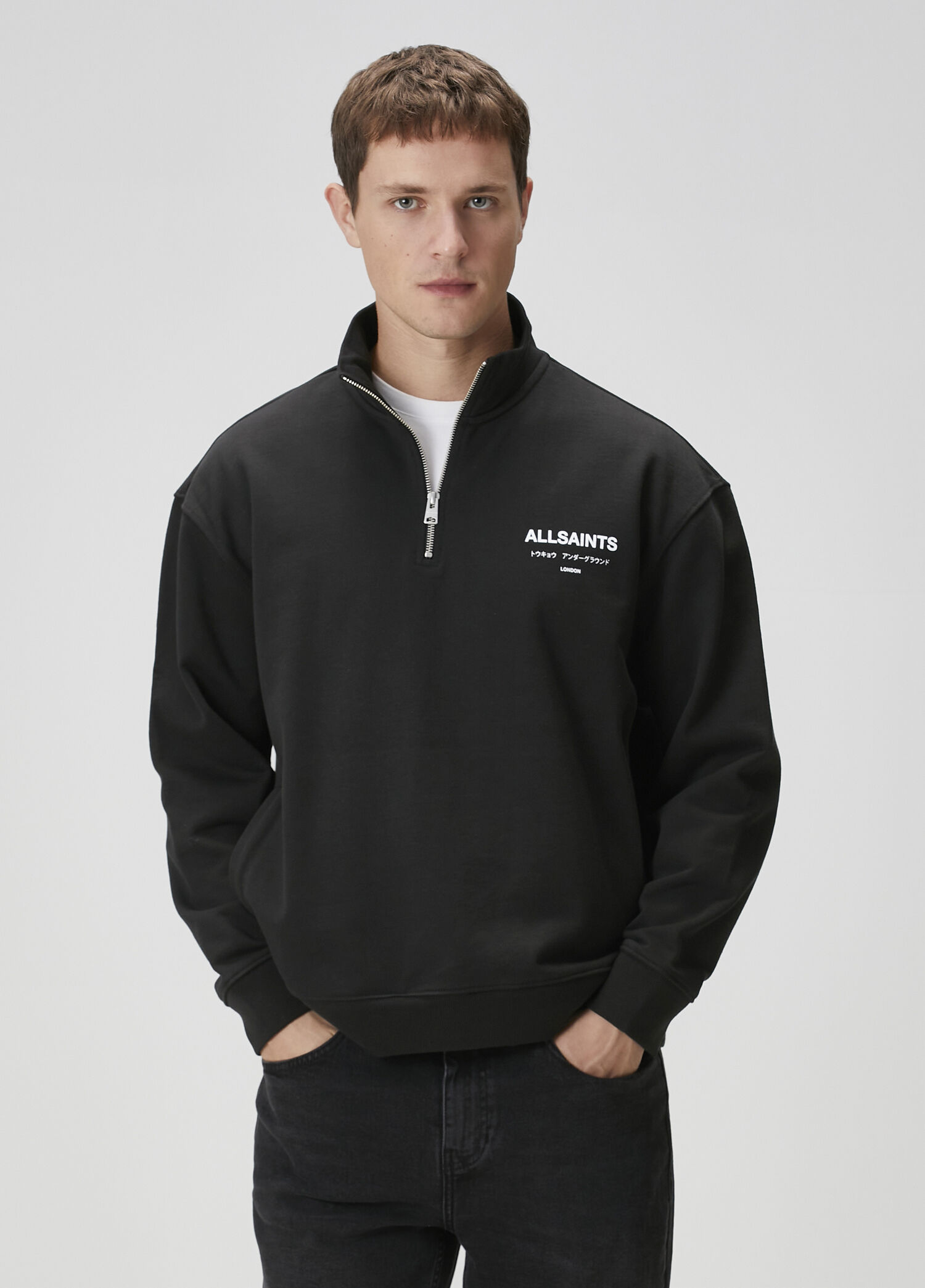 Underground Siyah Organik Pamuk Sweatshirt