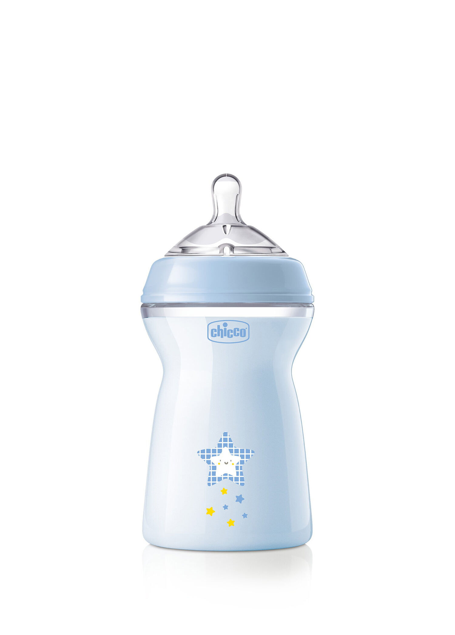 NaturalFeeling Mavi PP 6+ Ay Hızlı Akış Çift Kolik Valfli Biberon 330 ml