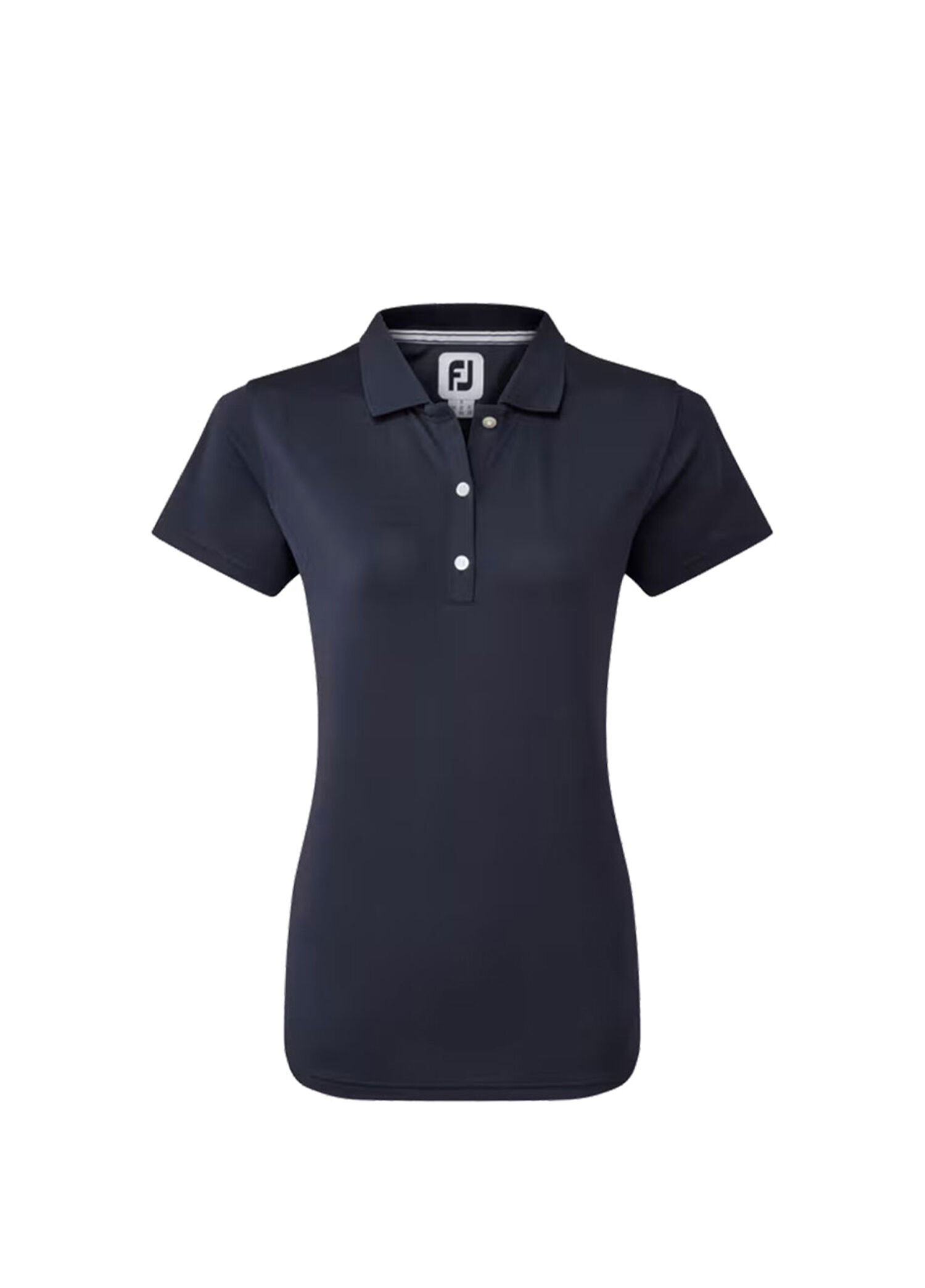Stretch Pique Lacivert Polo Yaka Kadın Golf T-Shirt