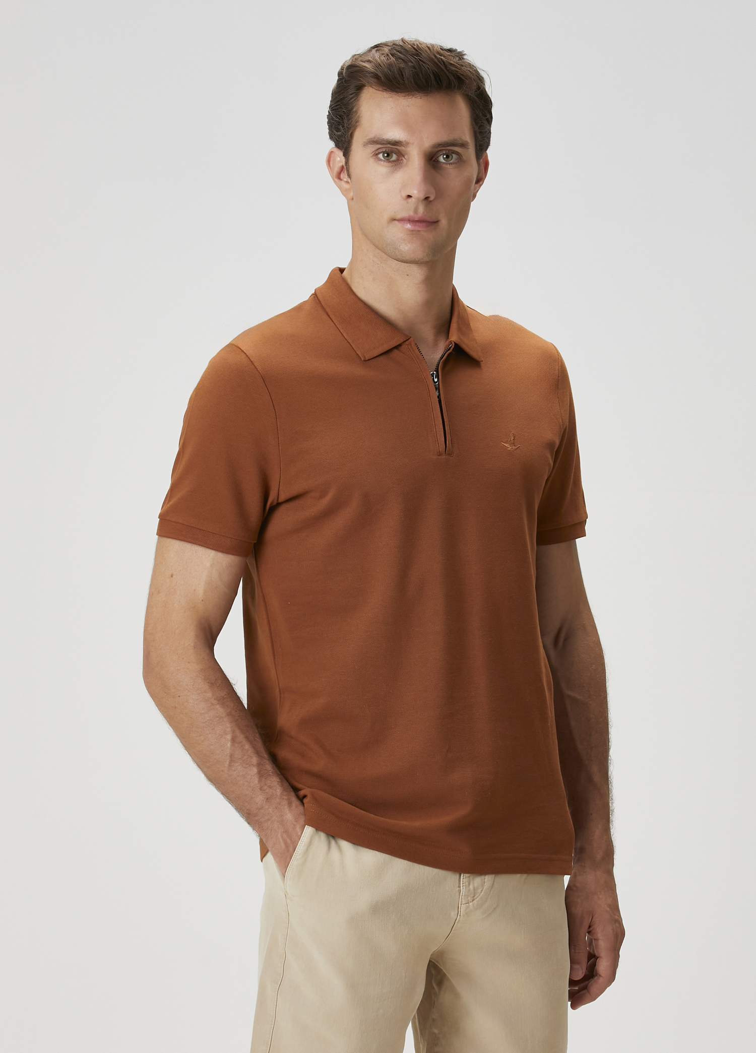 Açık Kahverengi Polo T-shirt_1