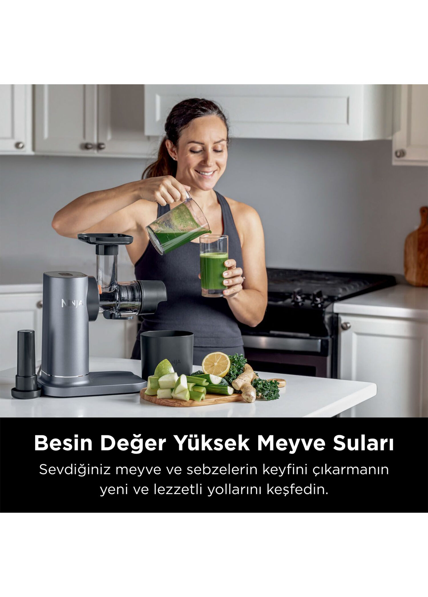 Ninja - Cold Press Juicer Katı Meyve Sıkacağı - Renksiz