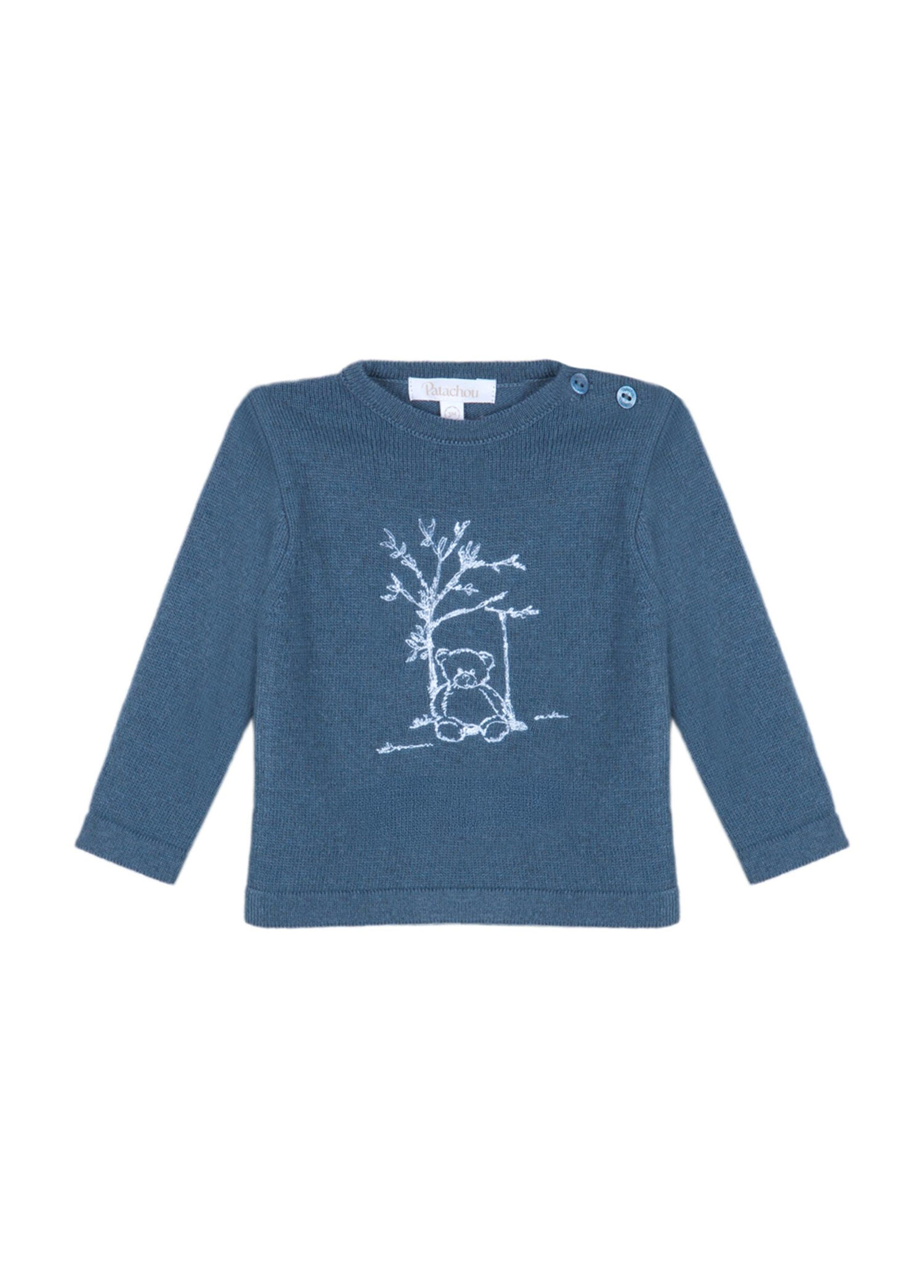 Mavi Uzun Kollu Erkek Bebek Sweatshirt