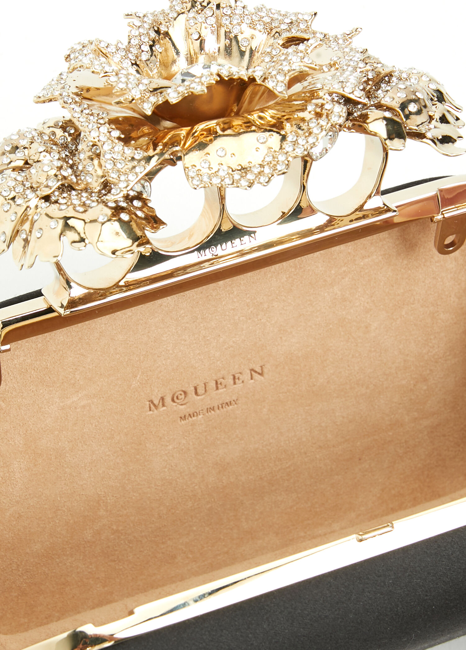 Alexander McQueen - Carnation Knuckle Black Gold Silk Hand Portfolio