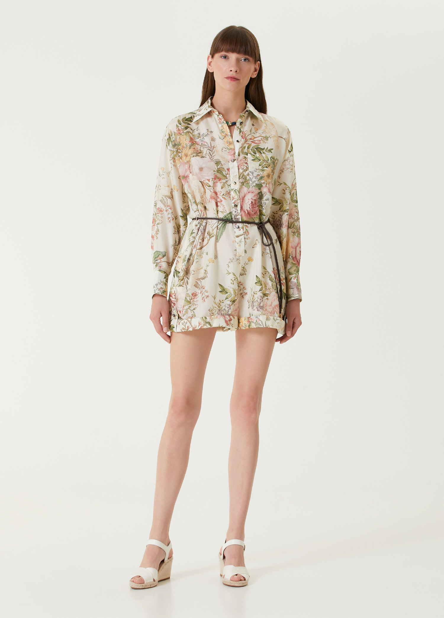 ZIMMERMANN★素敵！Cream Floral Waverly Romper Zimmermann Waverly floral silk romper Zimmermann