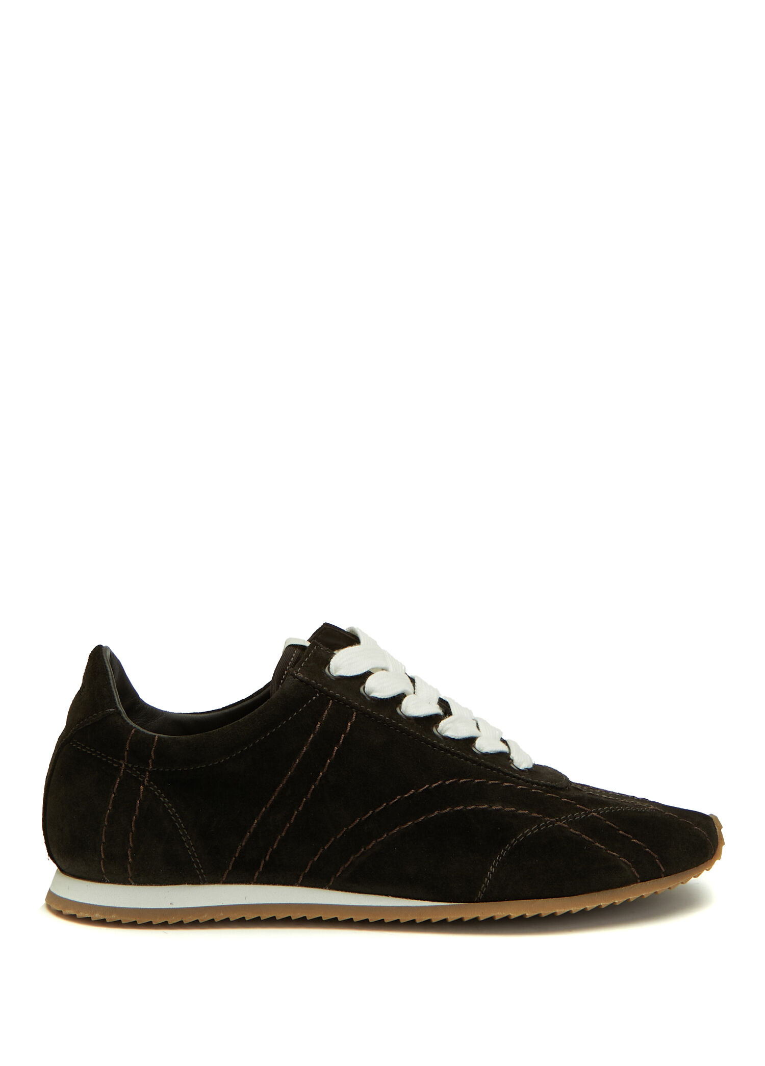 Koyu Kahverengi Kadın Süet Sneaker