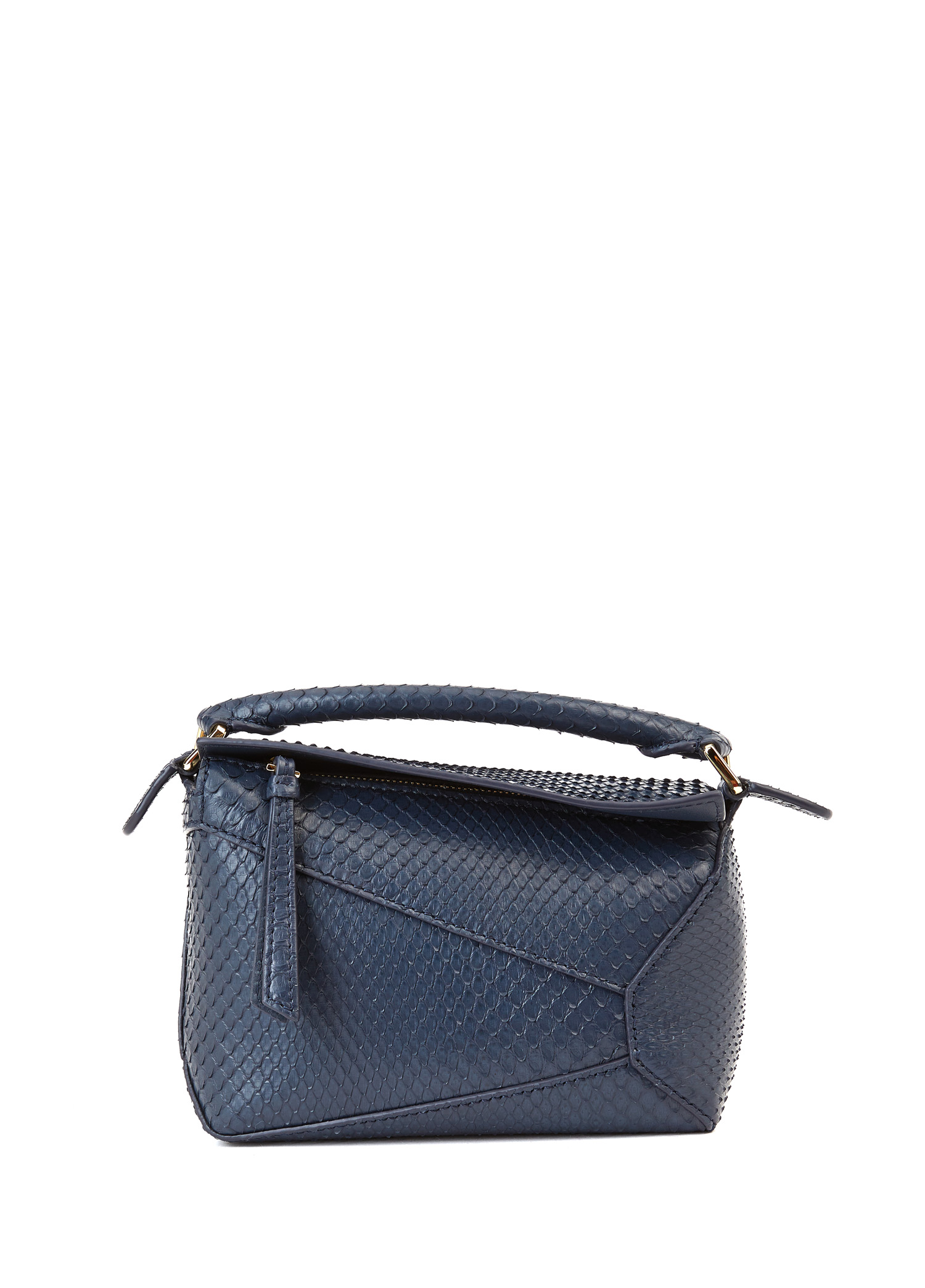 Loewe Mini Puzzle Koyu Lacivert Kadın Deri Çanta