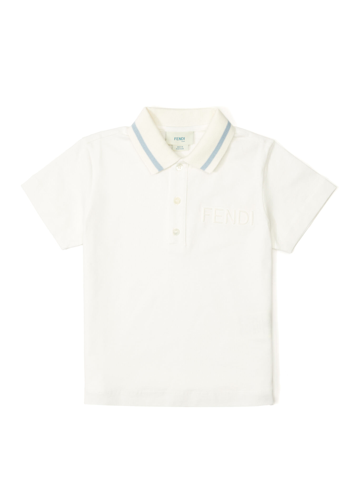 Beyaz Polo Yaka Erkek Çocuk T-shirt