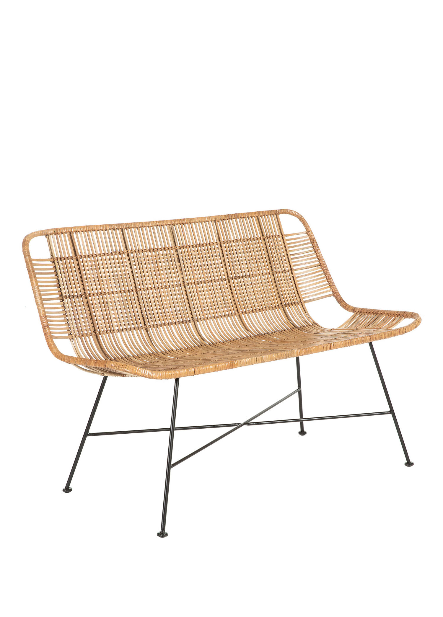 Graphic Natural Kahverengi Rattan Metal Bahçe Koltuğu
