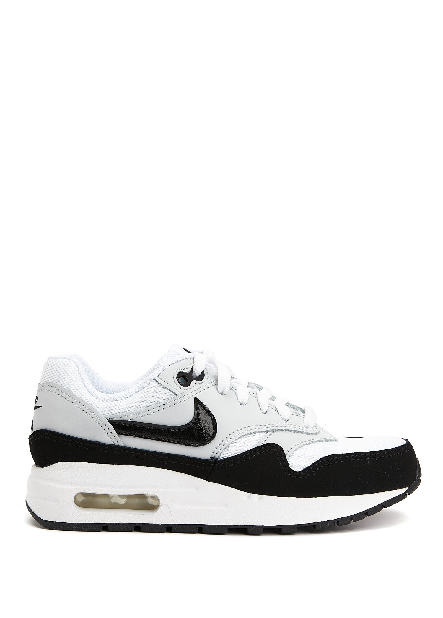 Nike - Air Max 1 Siyah Beyaz Erkek Çocuk Deri Sneaker - Çok Renkli