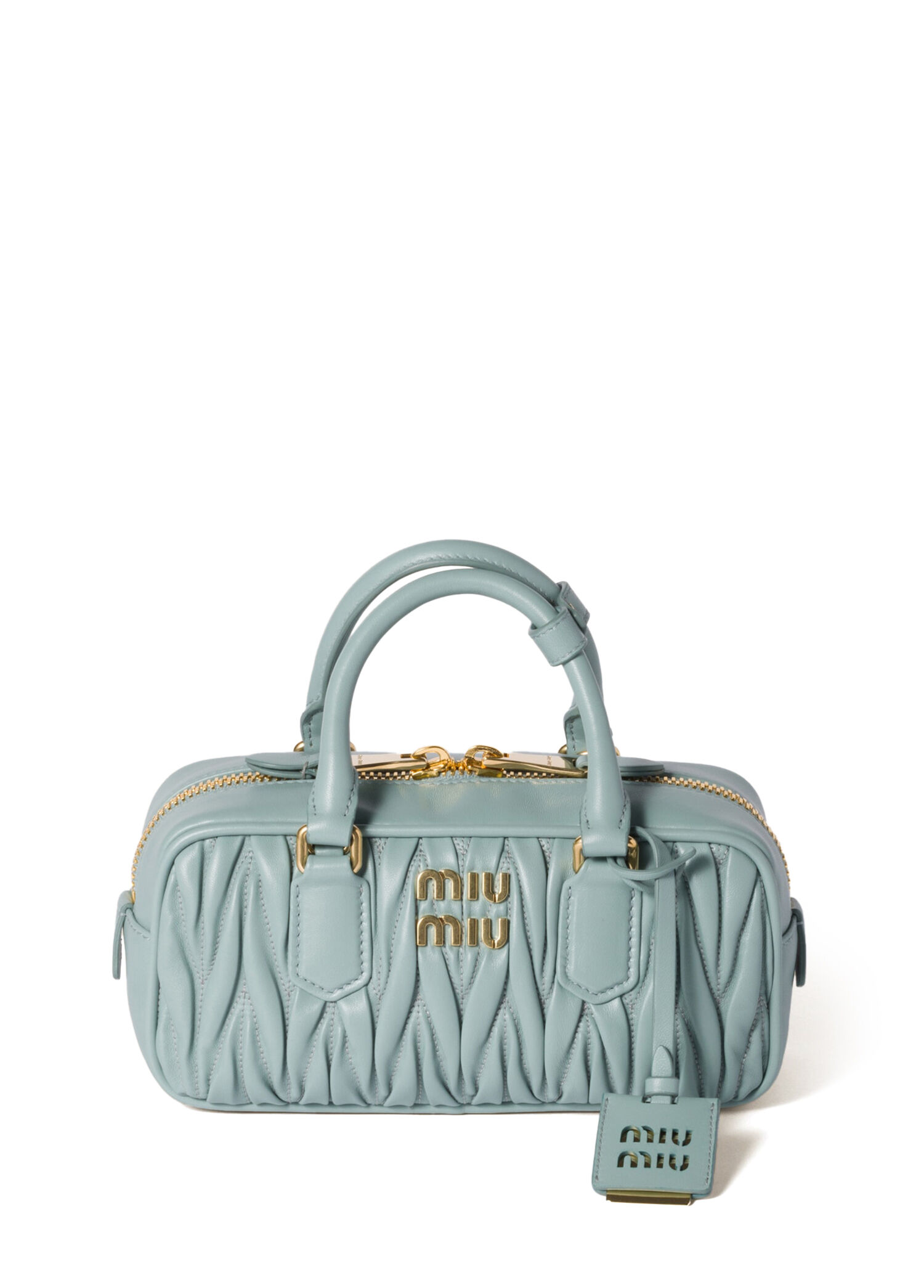 Miu Miu - Arcadie Matelassé Green Nappa Leather Women's Handbag