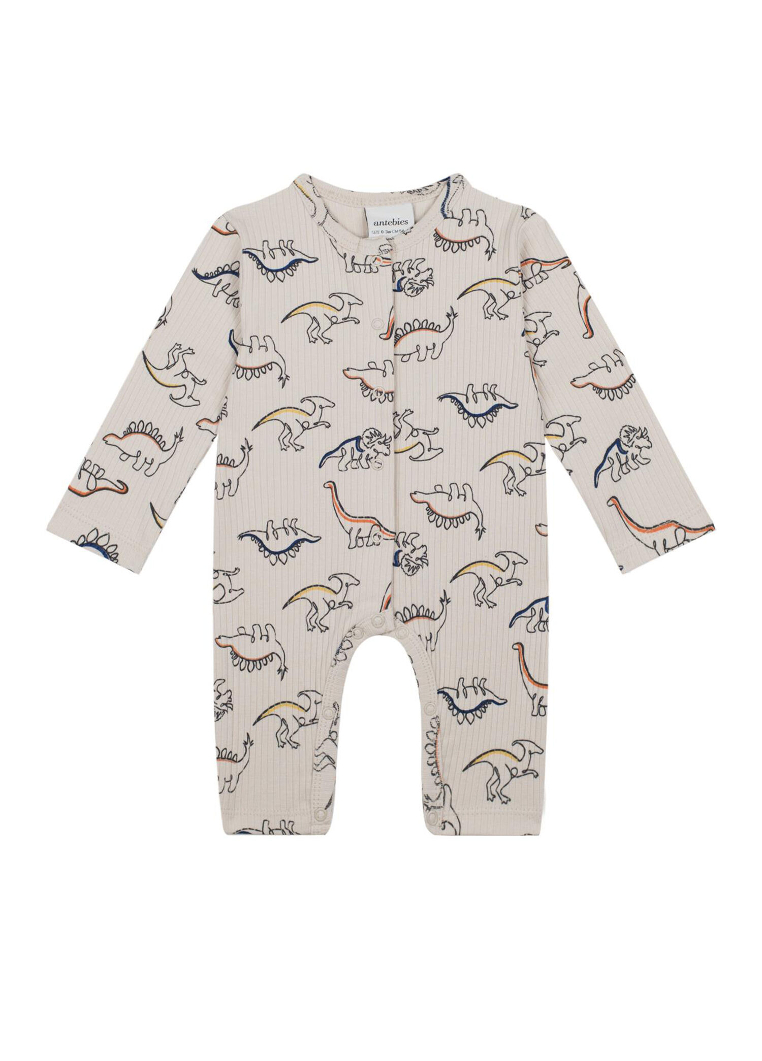 Dino Krem Kız Bebek Tulum