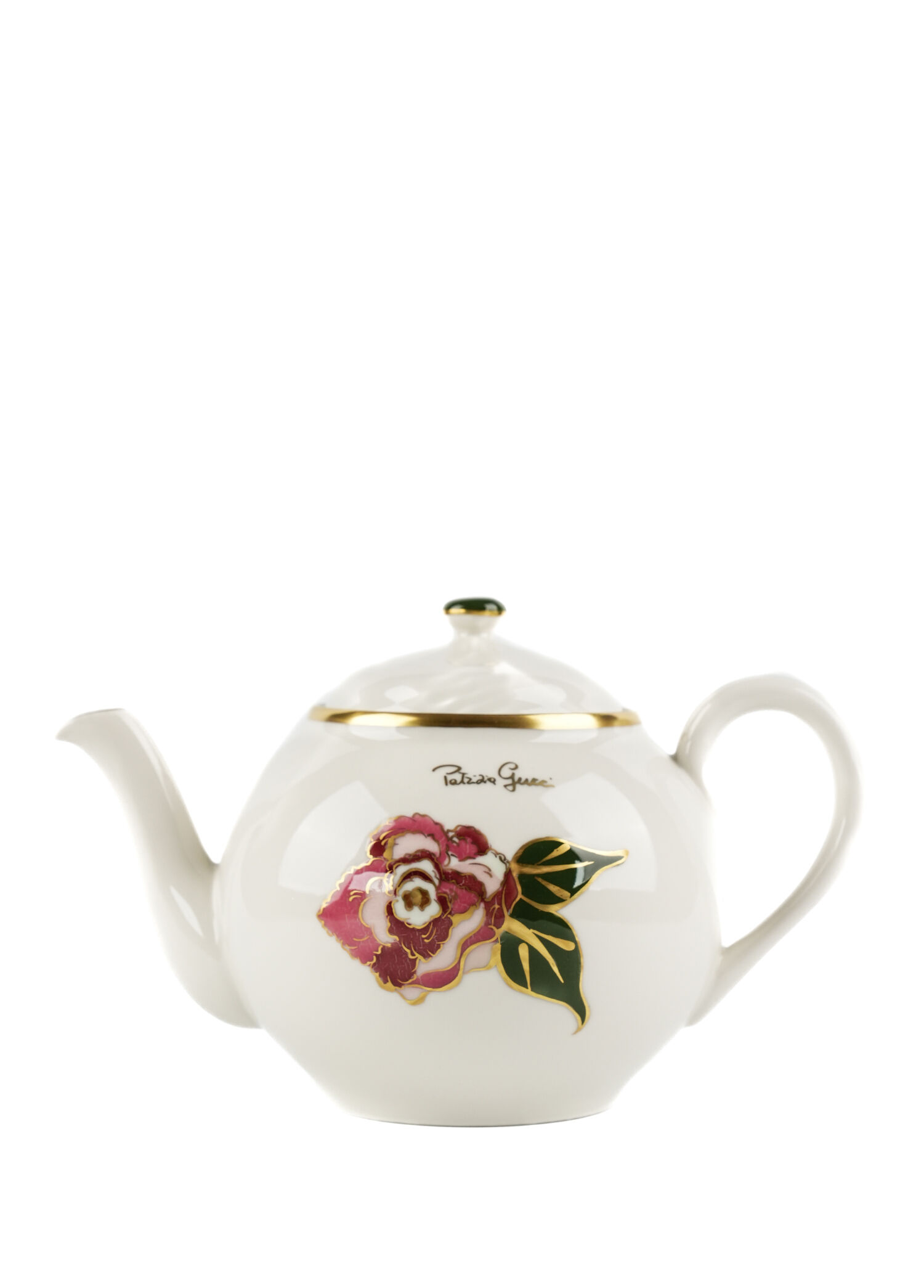 Patrizia Gucci Rose Desenli Porselen Çay Potu