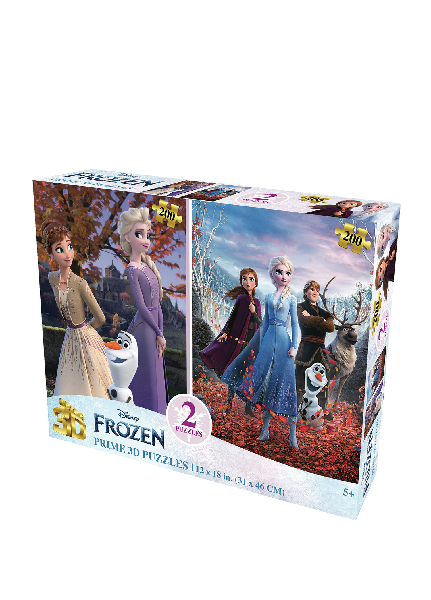Disney Frozen 200 Parça İkili 3D Puzzle