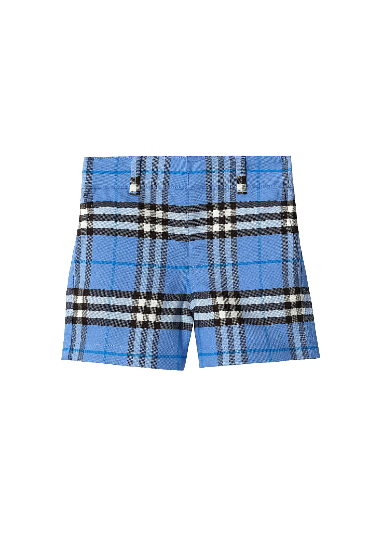 Oscar Check Ekose Mavi Pamuklu Unisex Çocuk Şort