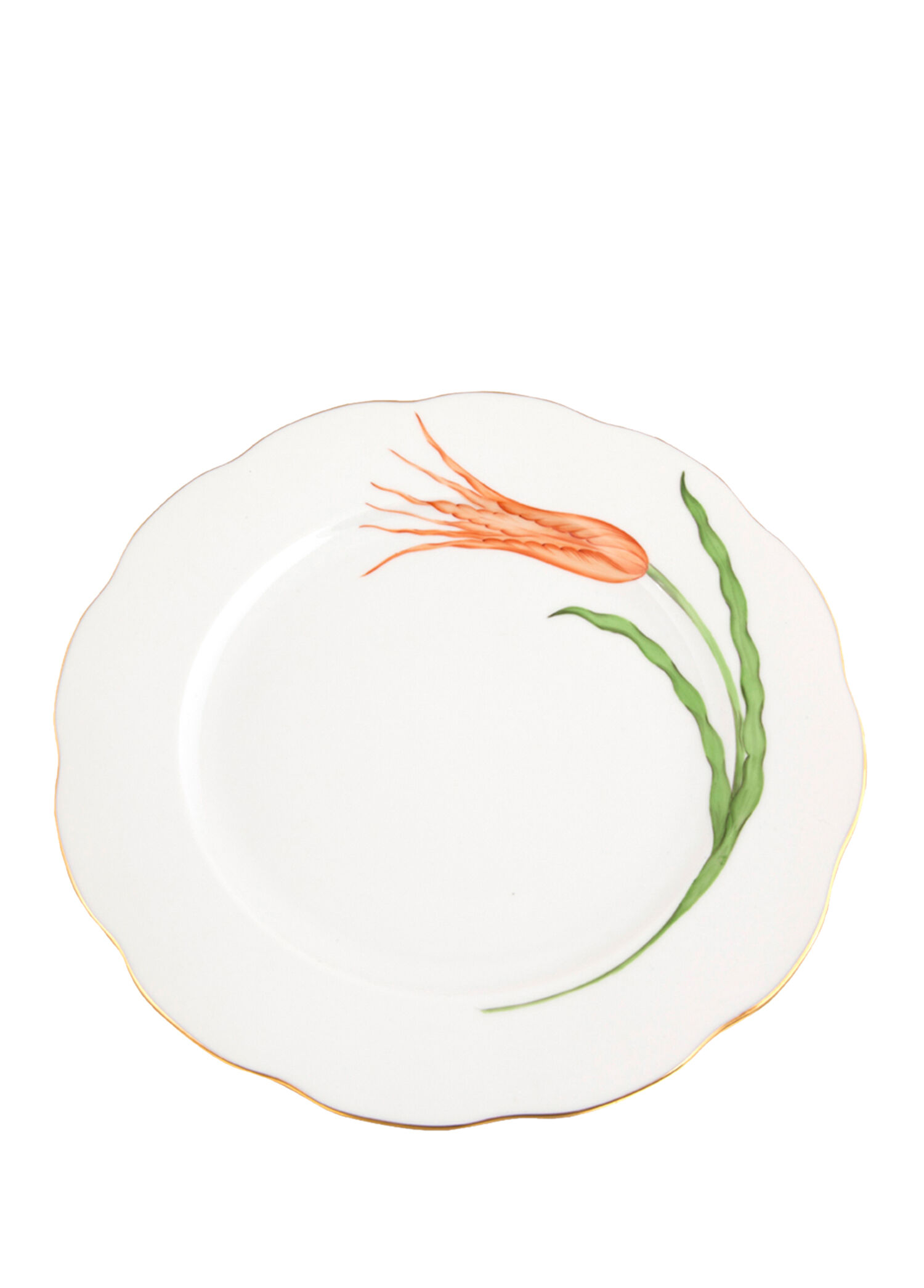 Lale Desenli Renkli Porselen Yemek Tabağı 28.8 cm