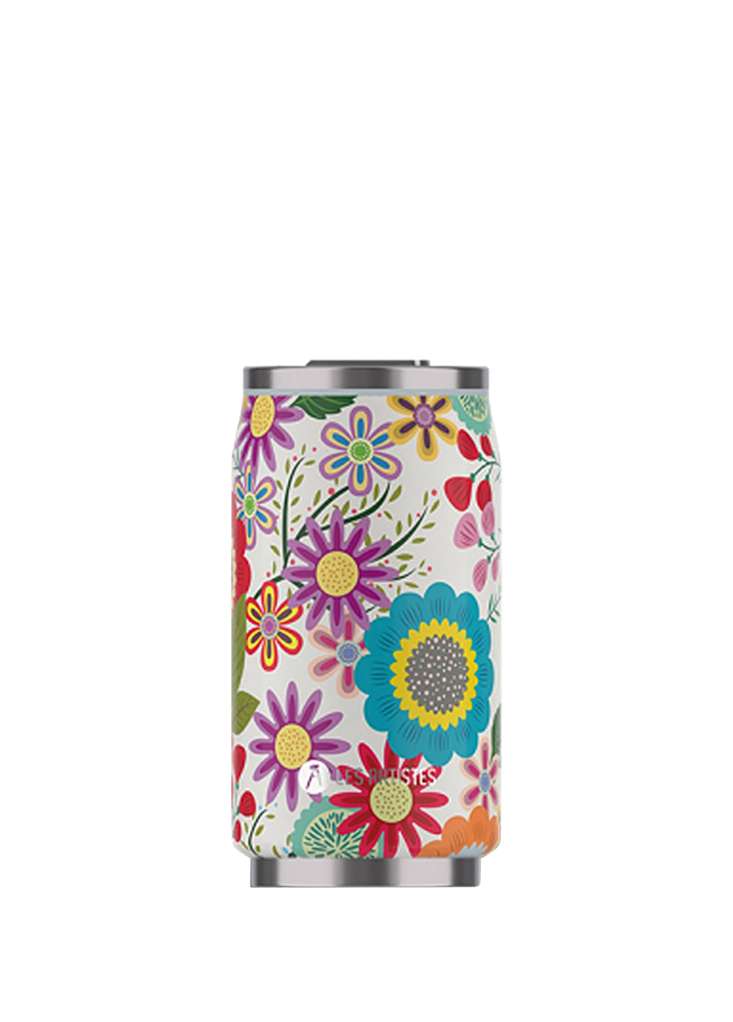 Çiçek Desenli Isı Yalıtımlı Çelik Termos 280 ml