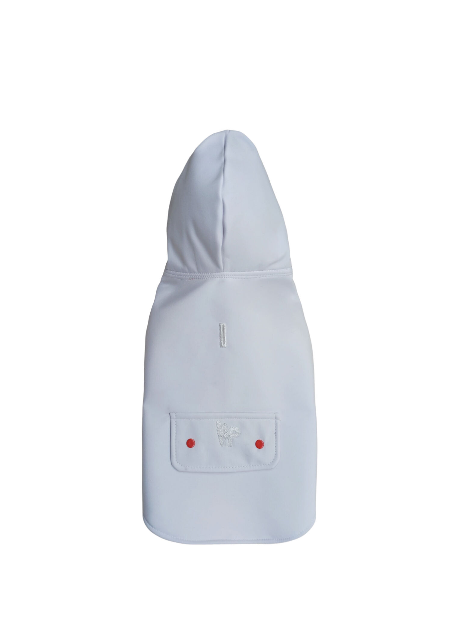 Softshell Waterproof Beyaz Kapüşonlu Köpek Yağmurluğu